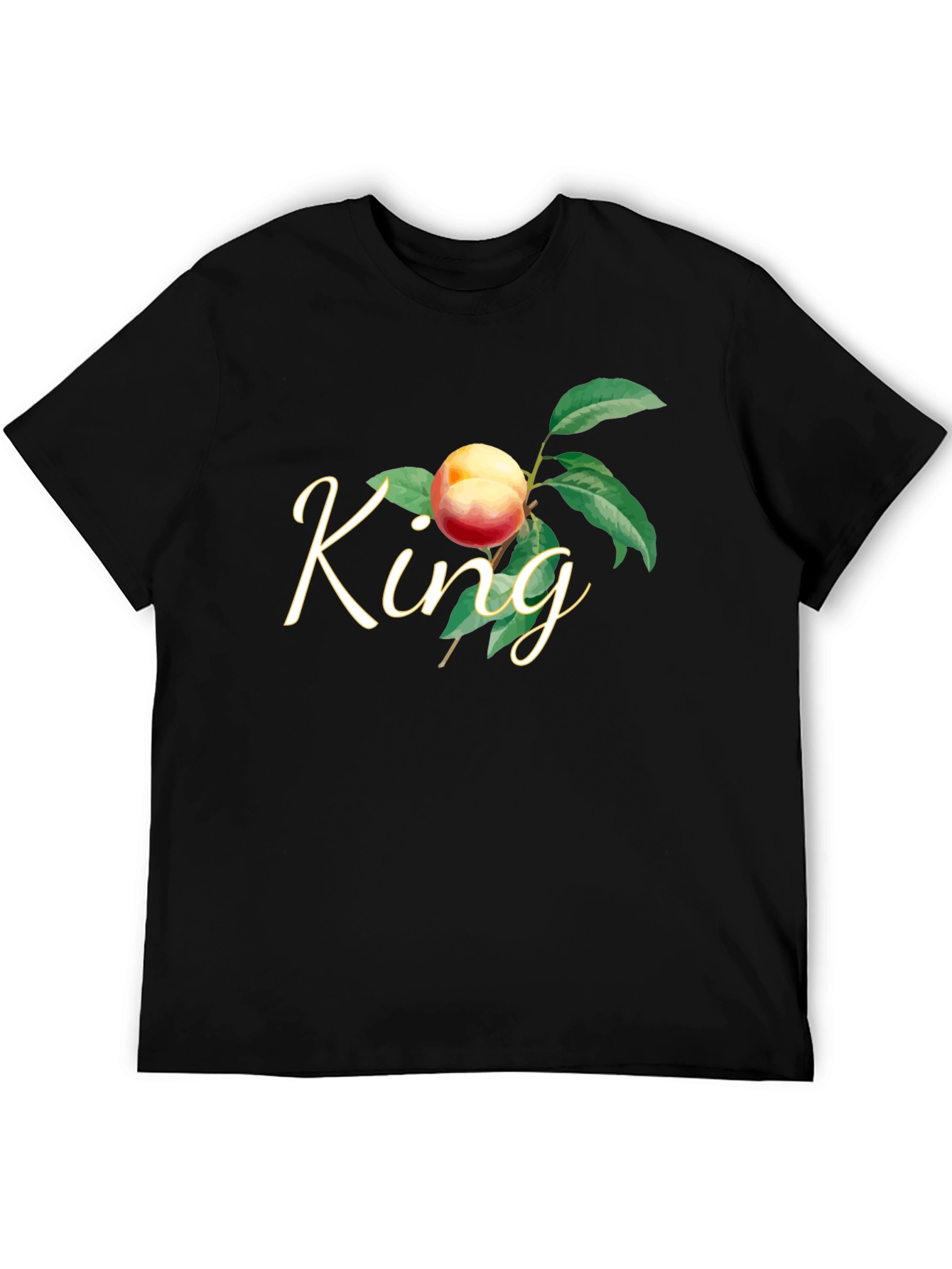 King Peach Graphic T-Shirt - Black