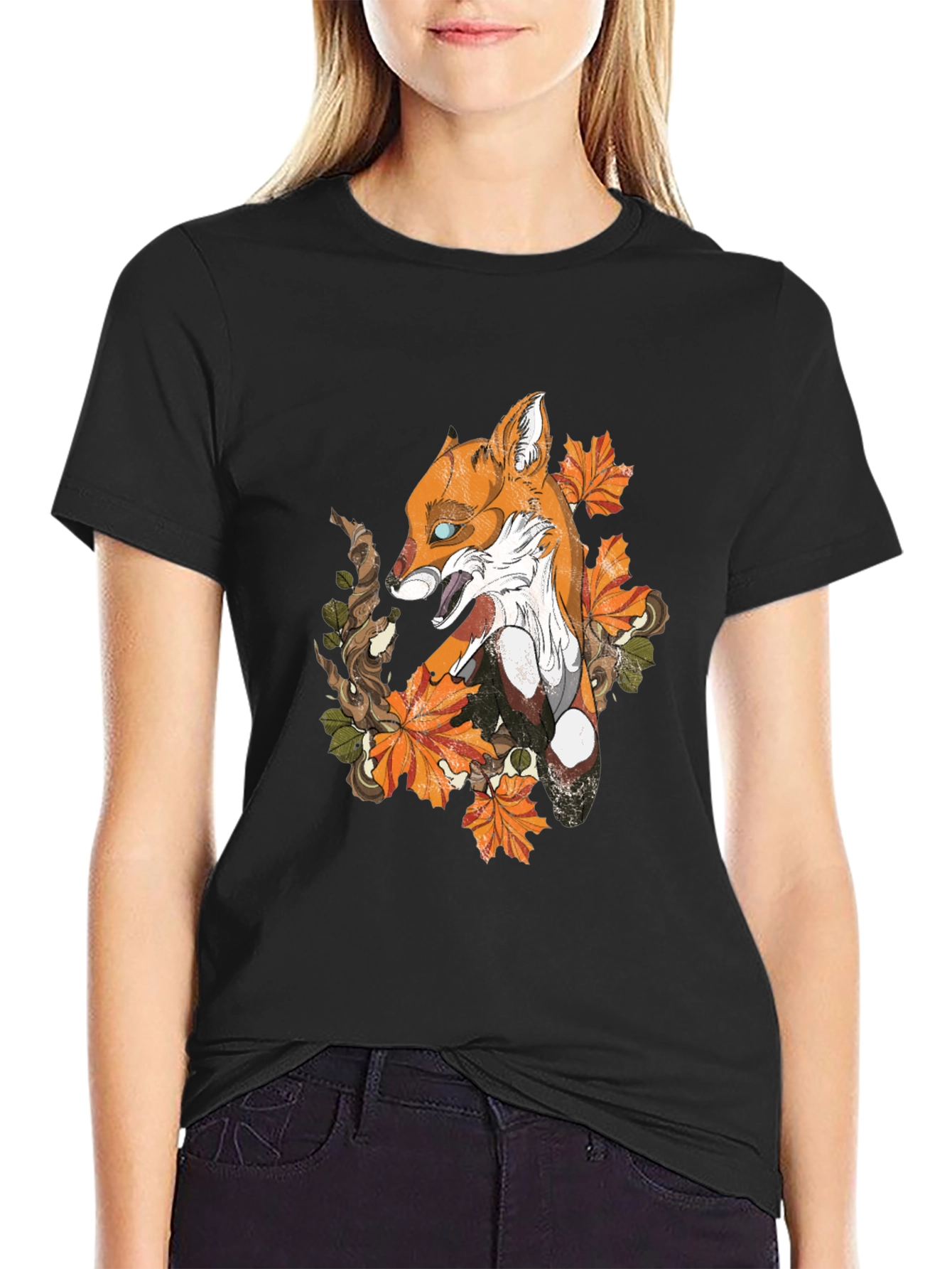 Fox & Foliage Graphic Tee - Urban Style