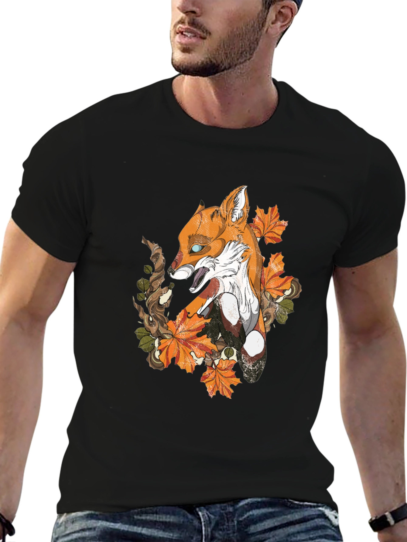 Fox & Foliage Graphic Tee - Urban Style