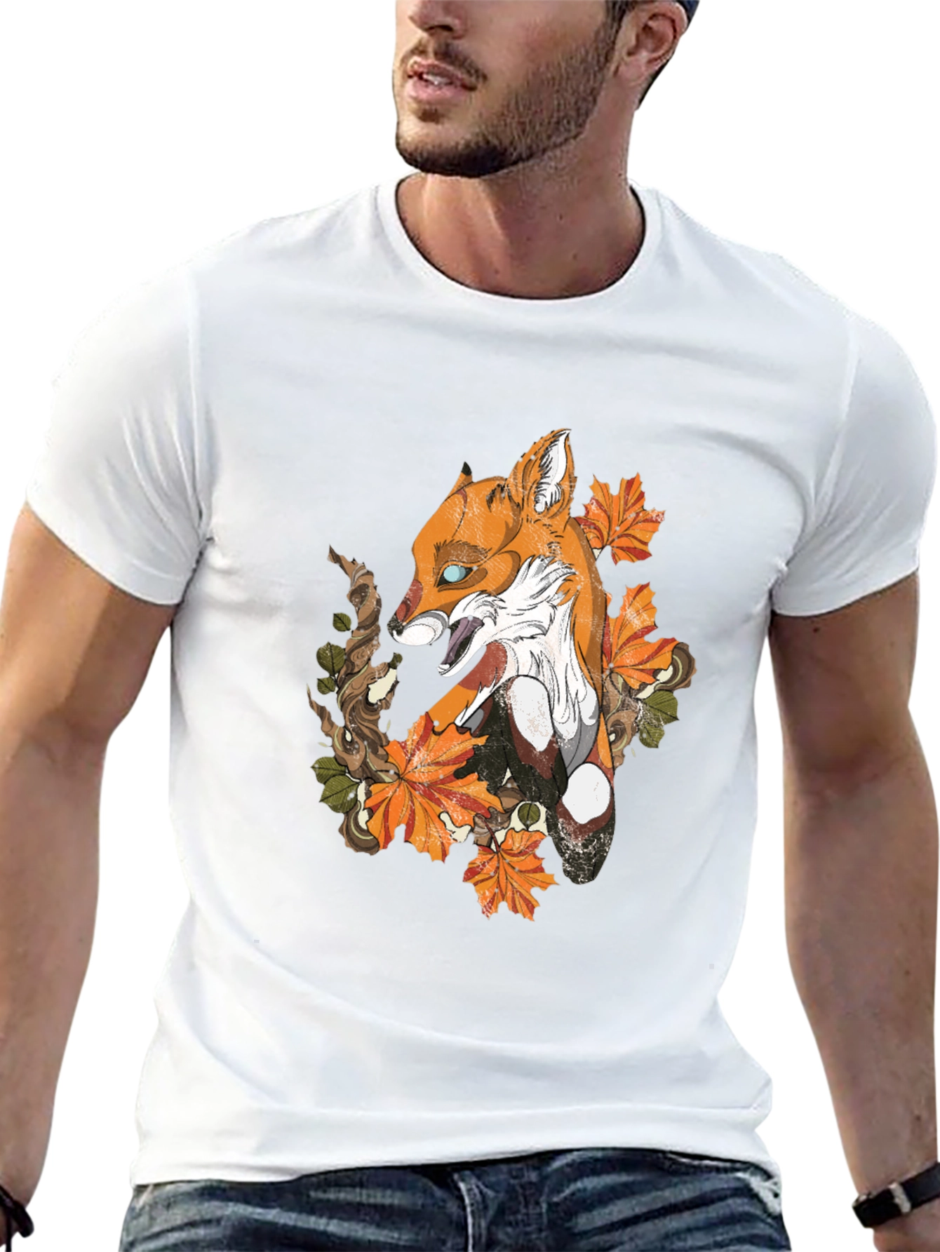 Fox & Foliage Graphic Tee - Urban Style