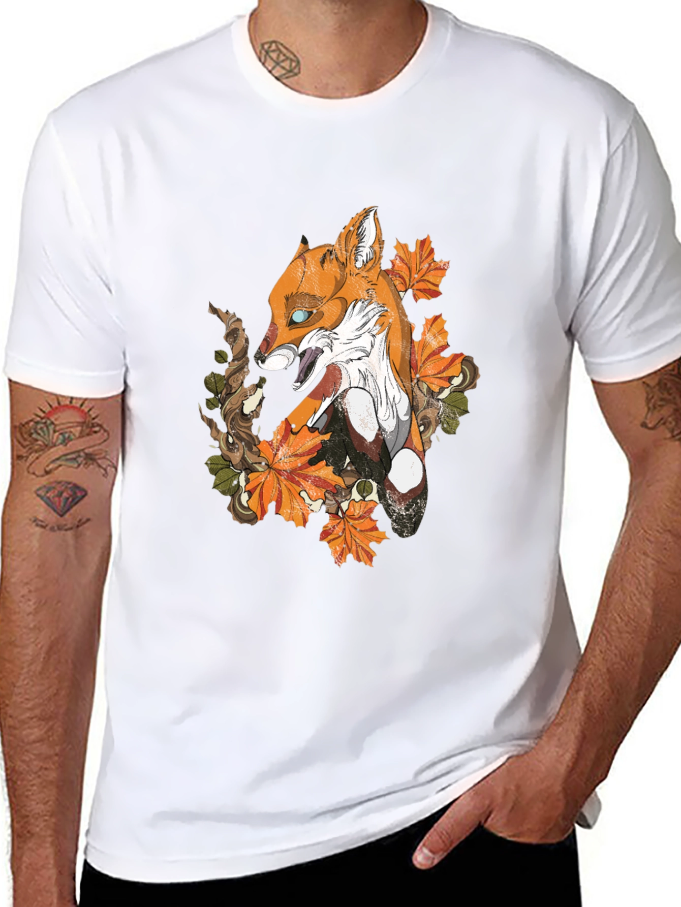 Fox & Foliage Graphic Tee - Urban Style