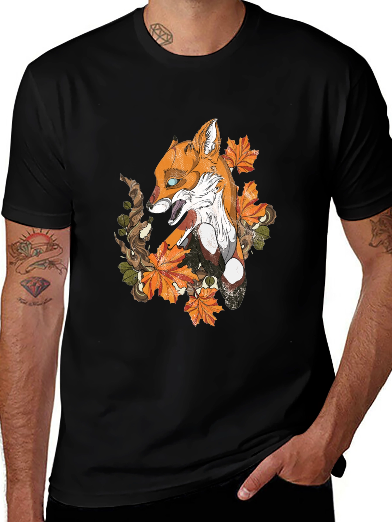 Fox & Foliage Graphic Tee - Urban Style