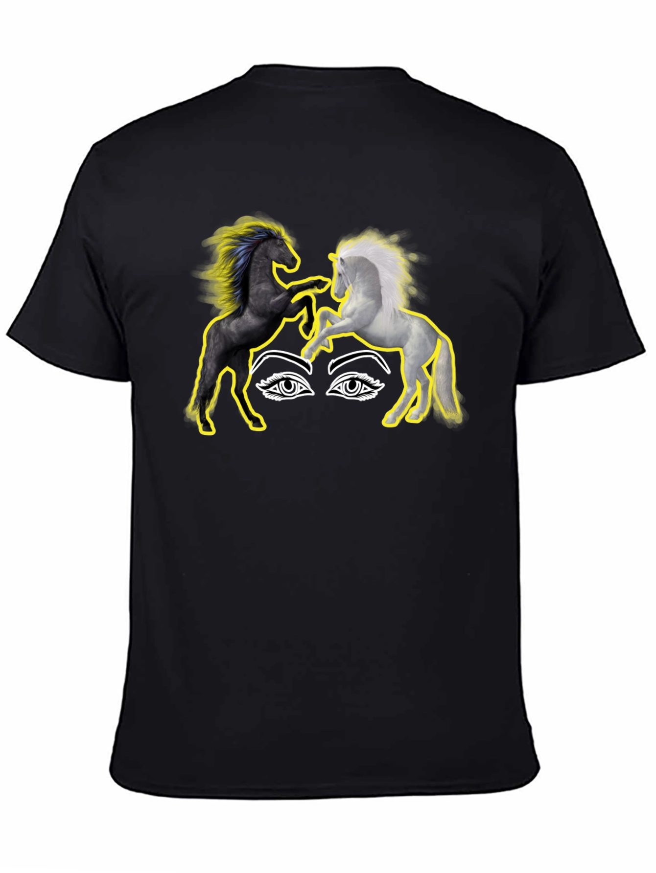 Yin Yang Horses Graphic T-Shirt