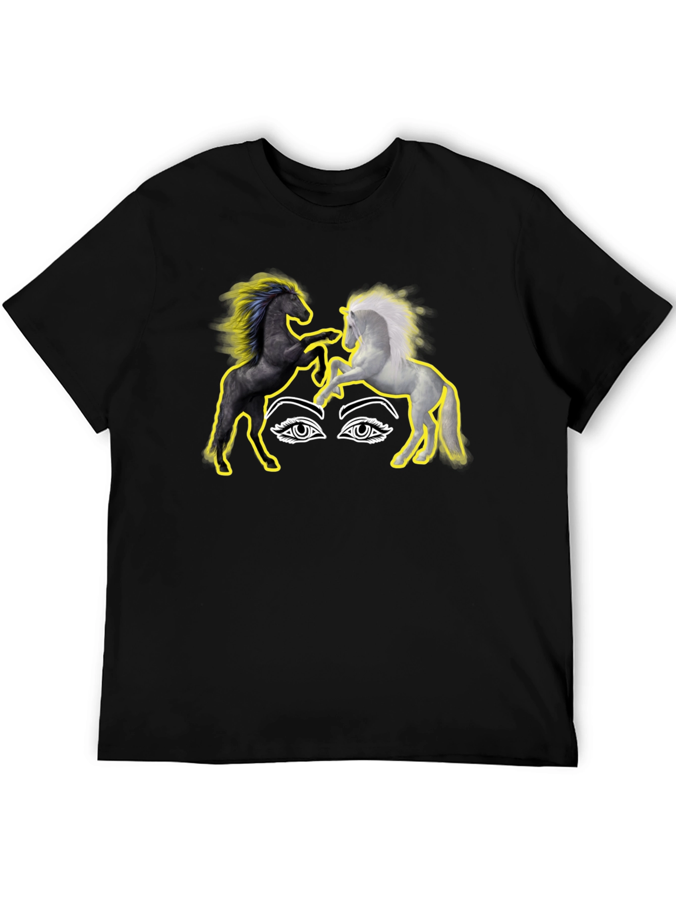 Yin Yang Horses Graphic T-Shirt