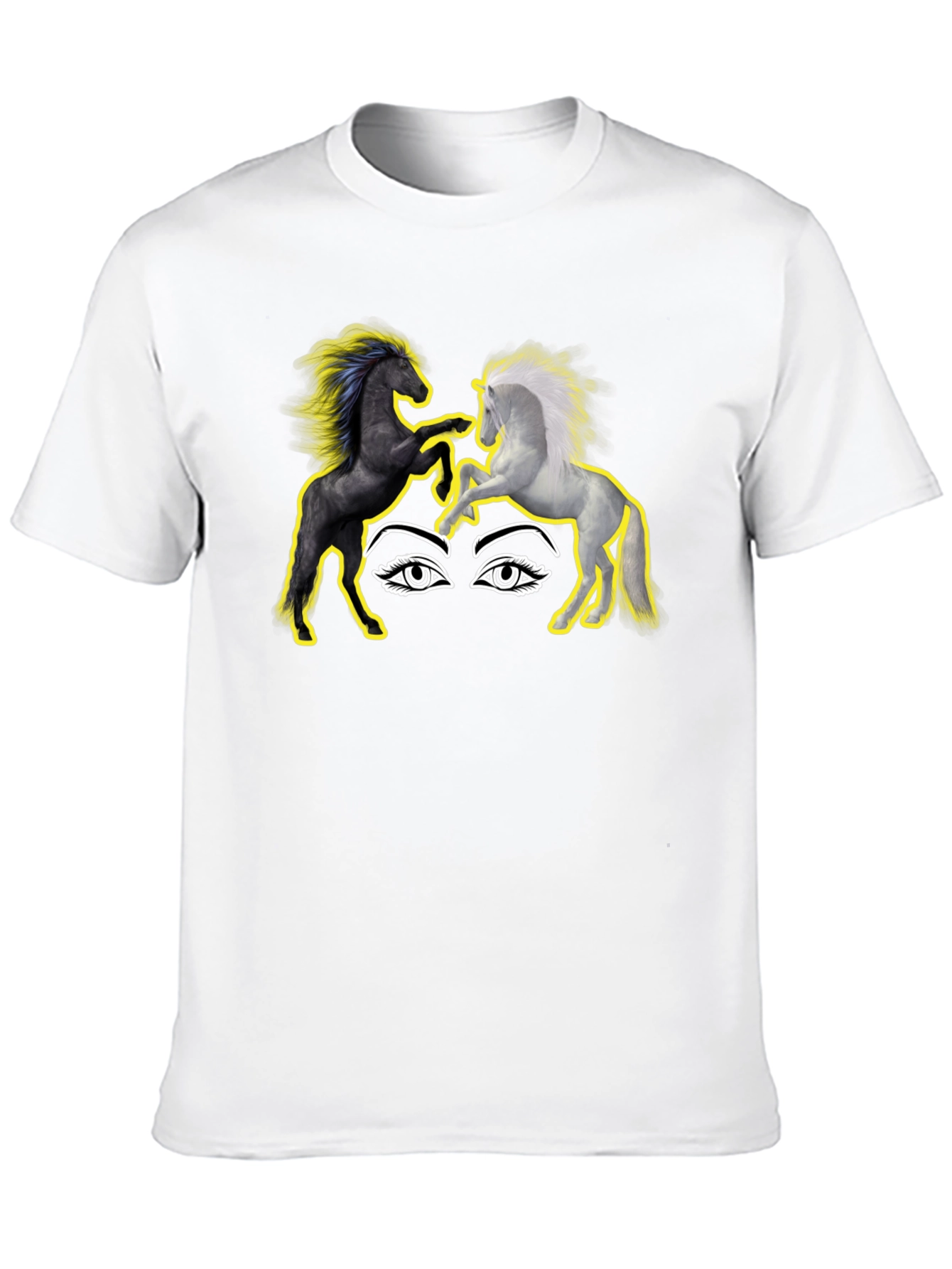 Yin Yang Horses Graphic T-Shirt