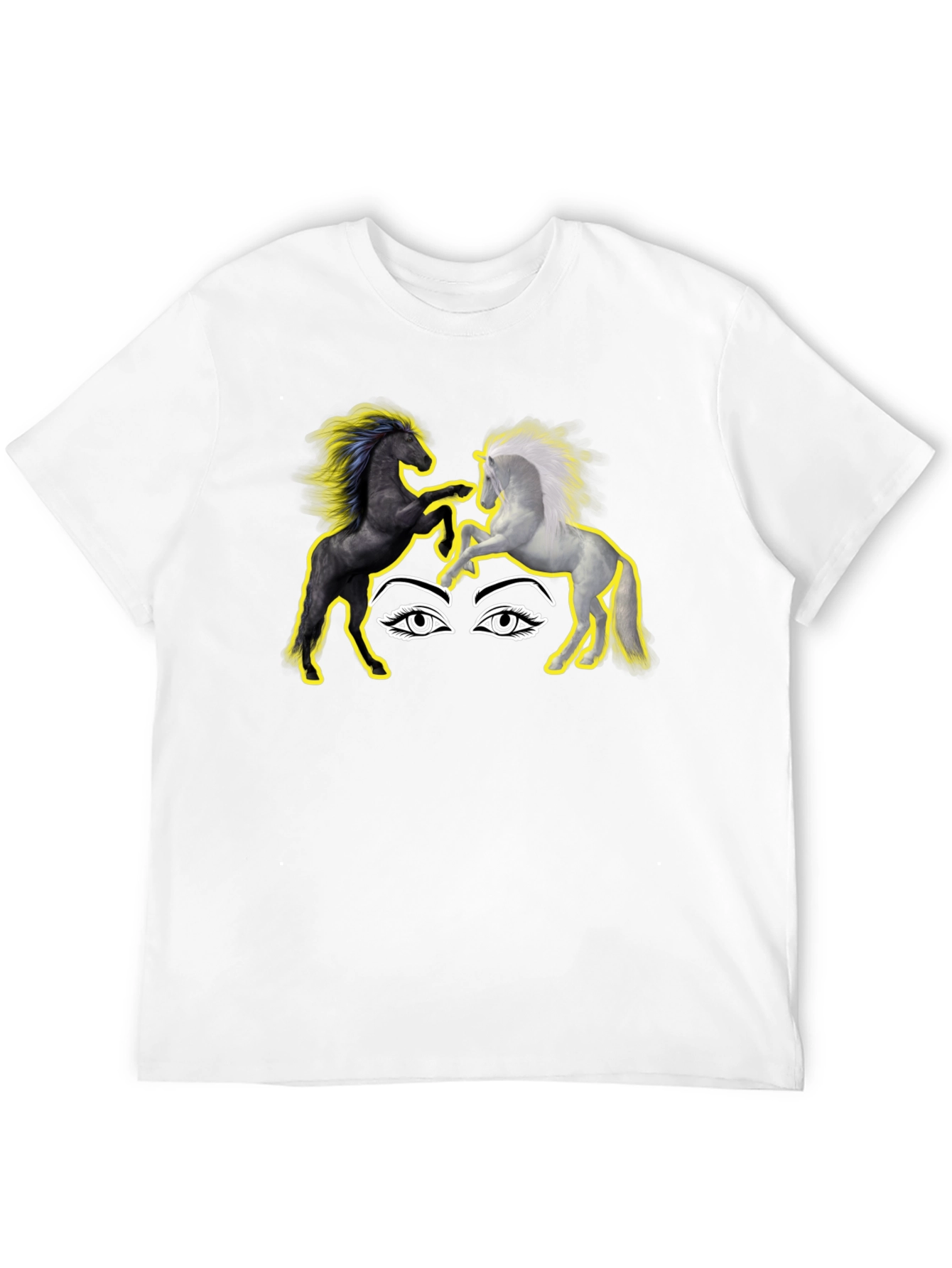 Yin Yang Horses Graphic T-Shirt