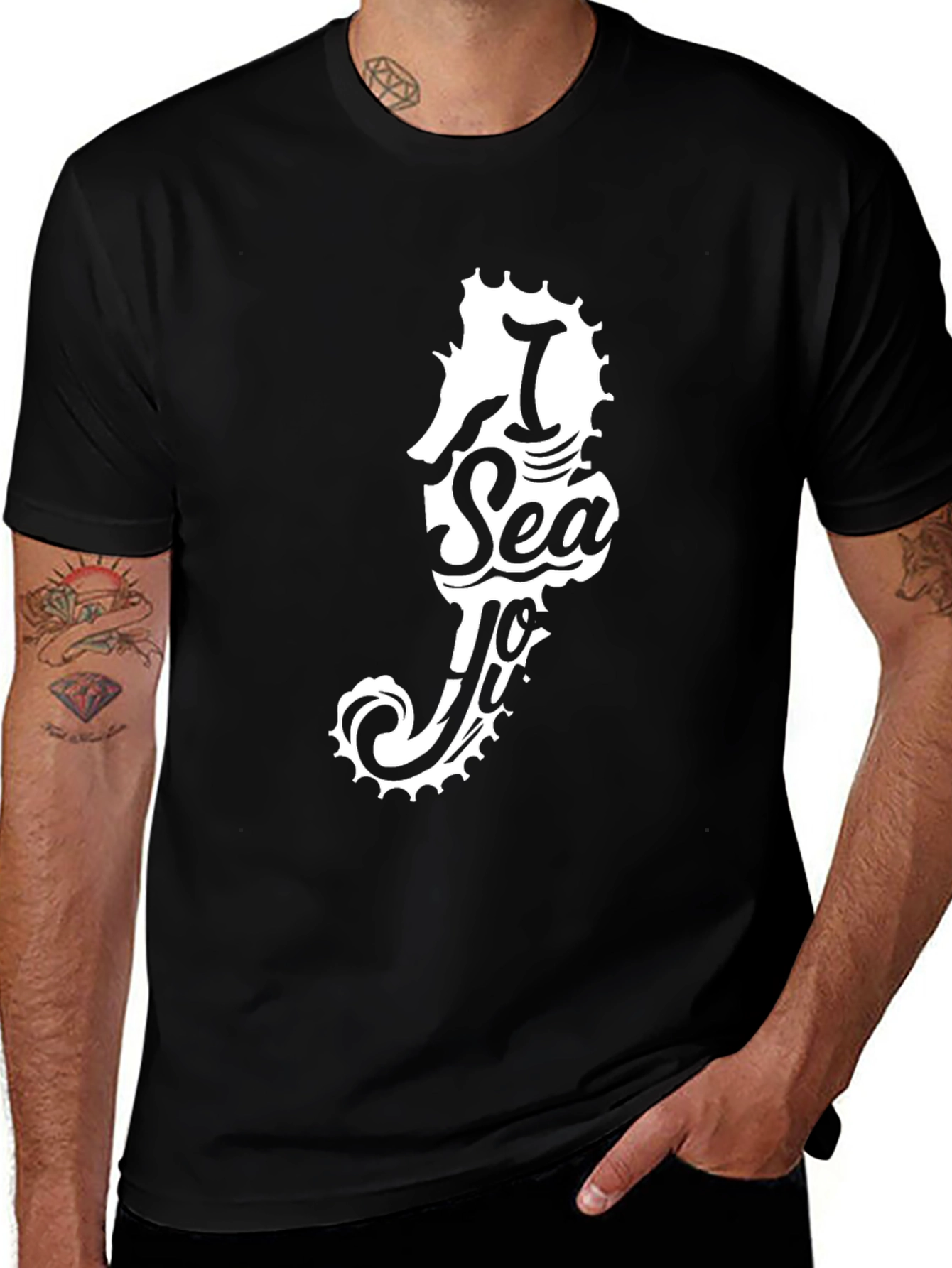 I Sea You Seahorse Graphic T-Shirt