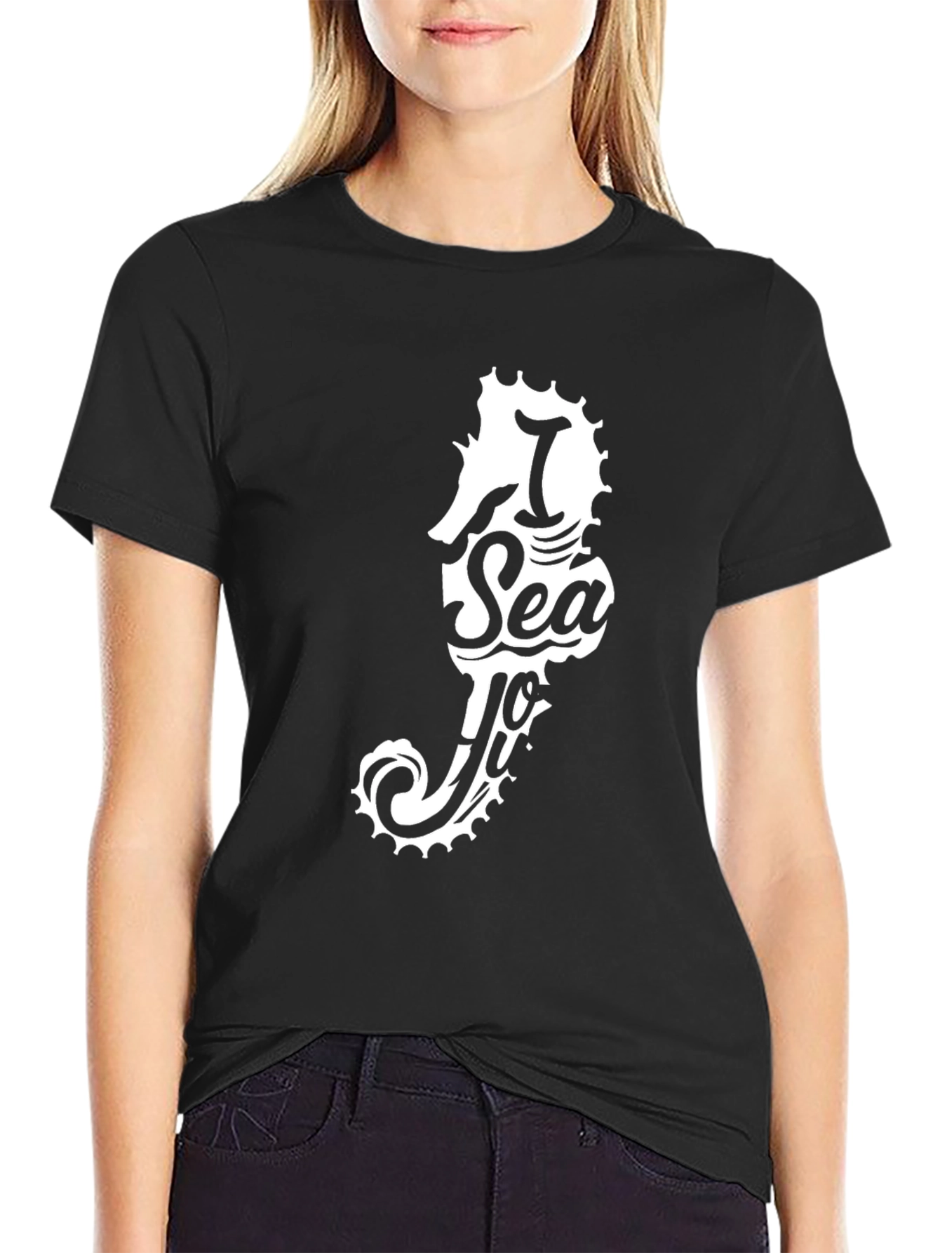 I Sea You Seahorse Graphic T-Shirt