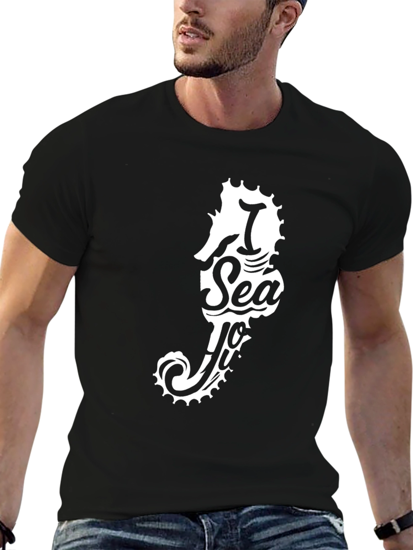 I Sea You Seahorse Graphic T-Shirt