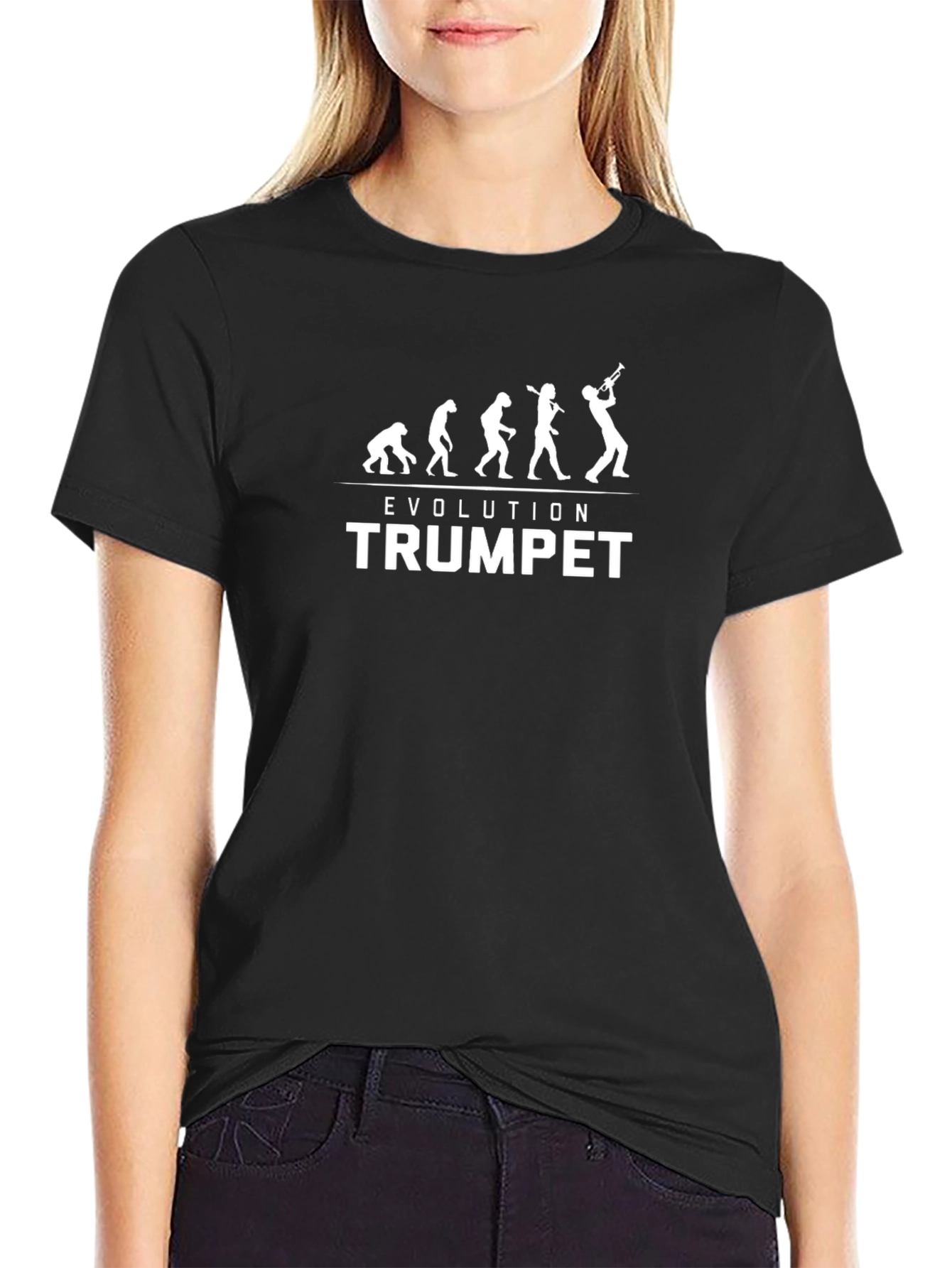 Evolution of Trumpet Player Graphic T-Shirt