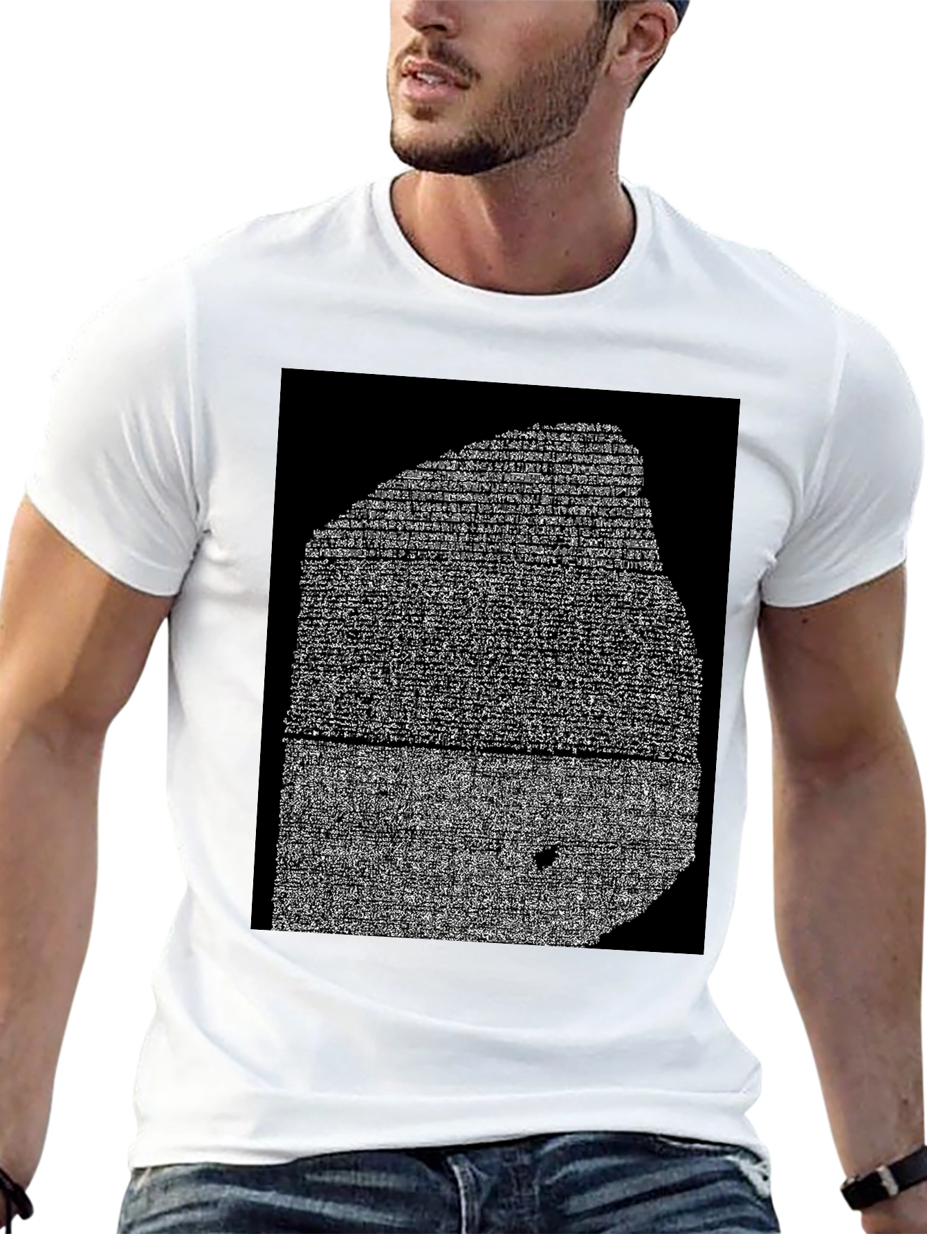 Rosetta Stone Print Black Tee