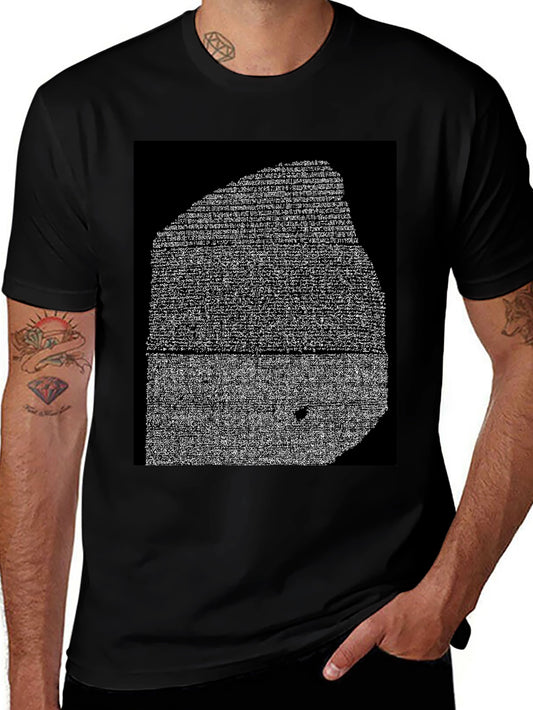 Rosetta Stone Print Black Tee