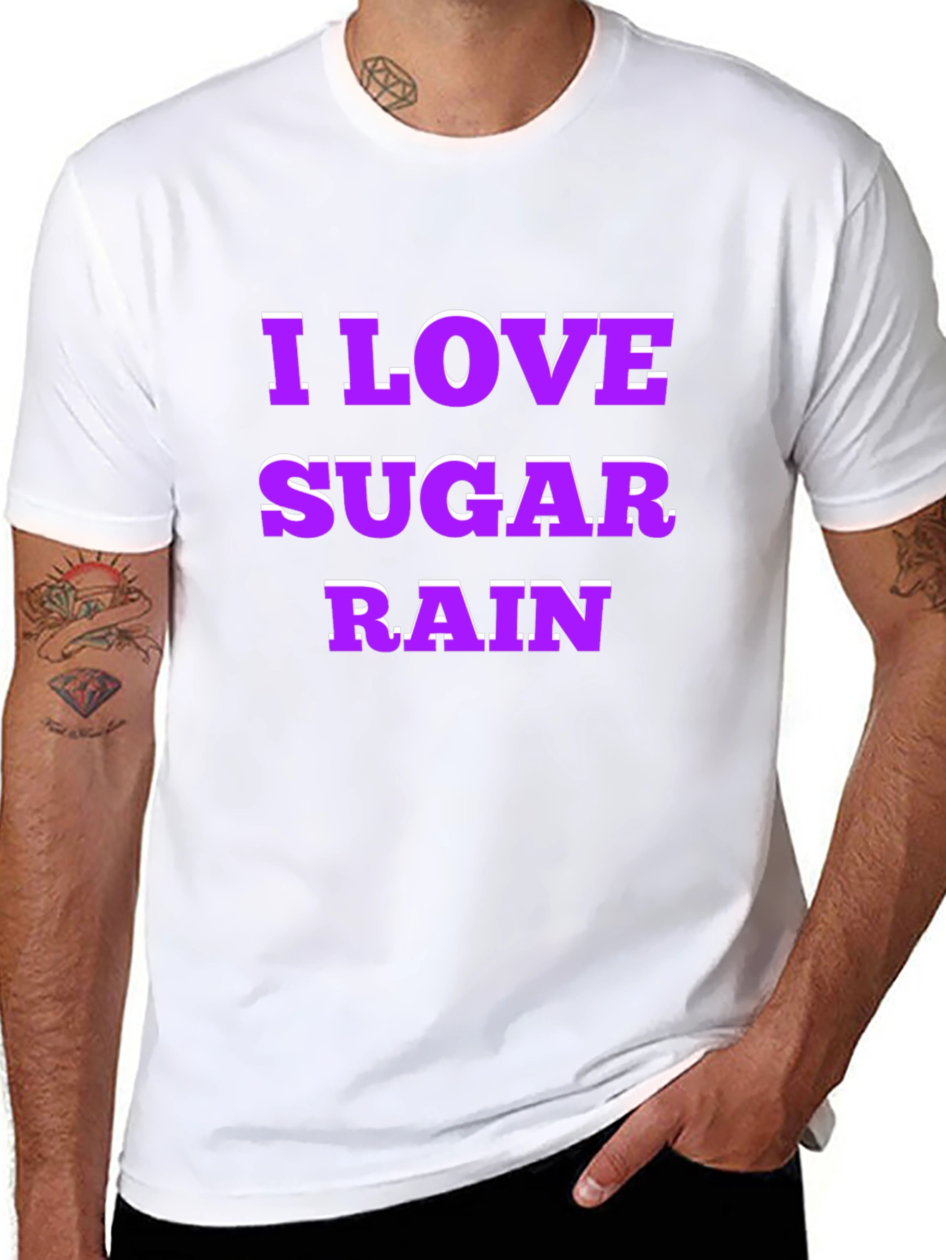 I Love Sugar Rain Graphic T-Shirt