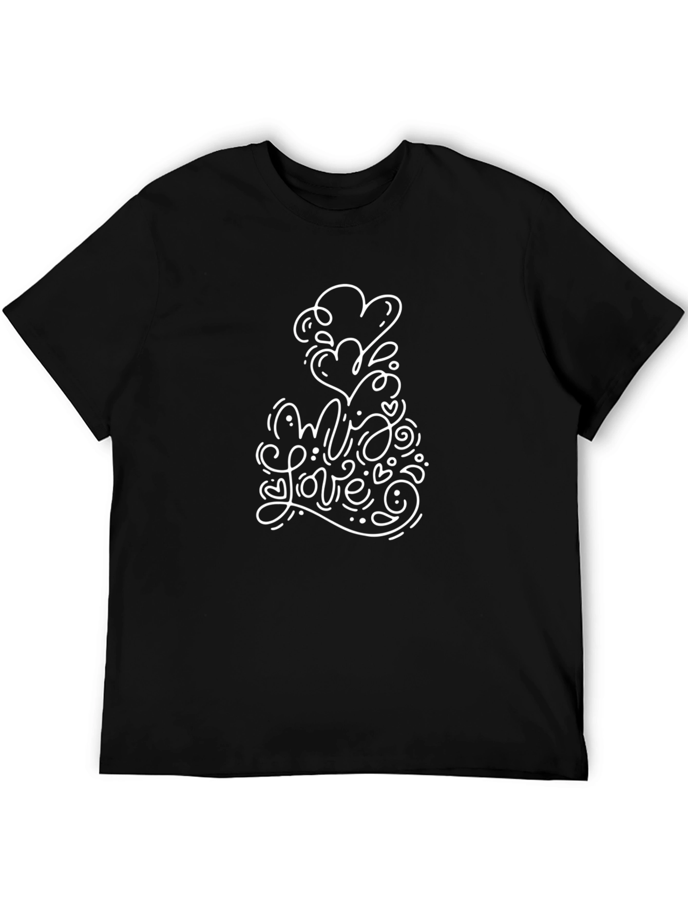 My Love Graphic Tee - Black Casual Shirt
