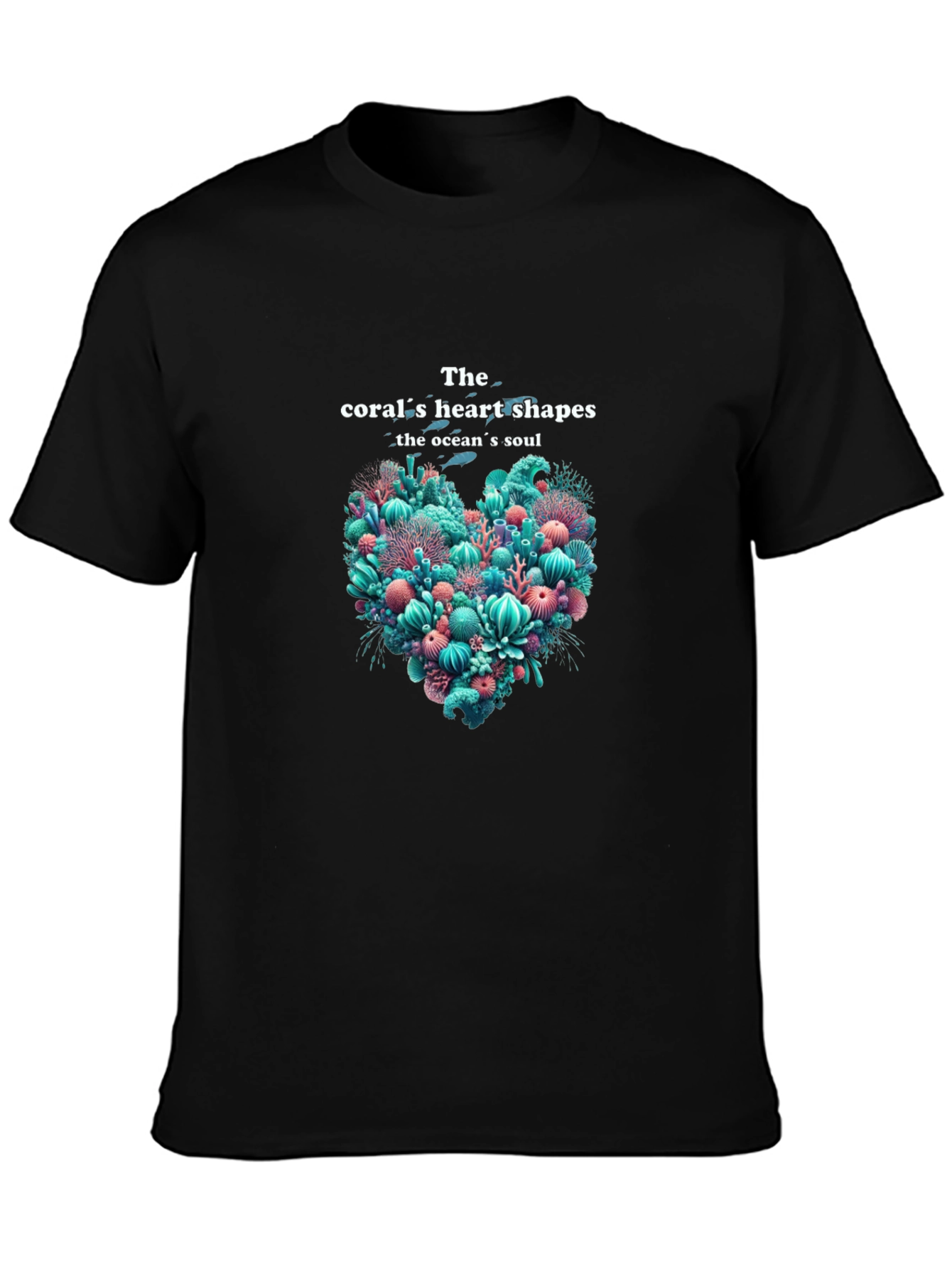Coral Heart Shapes Graphic Tee