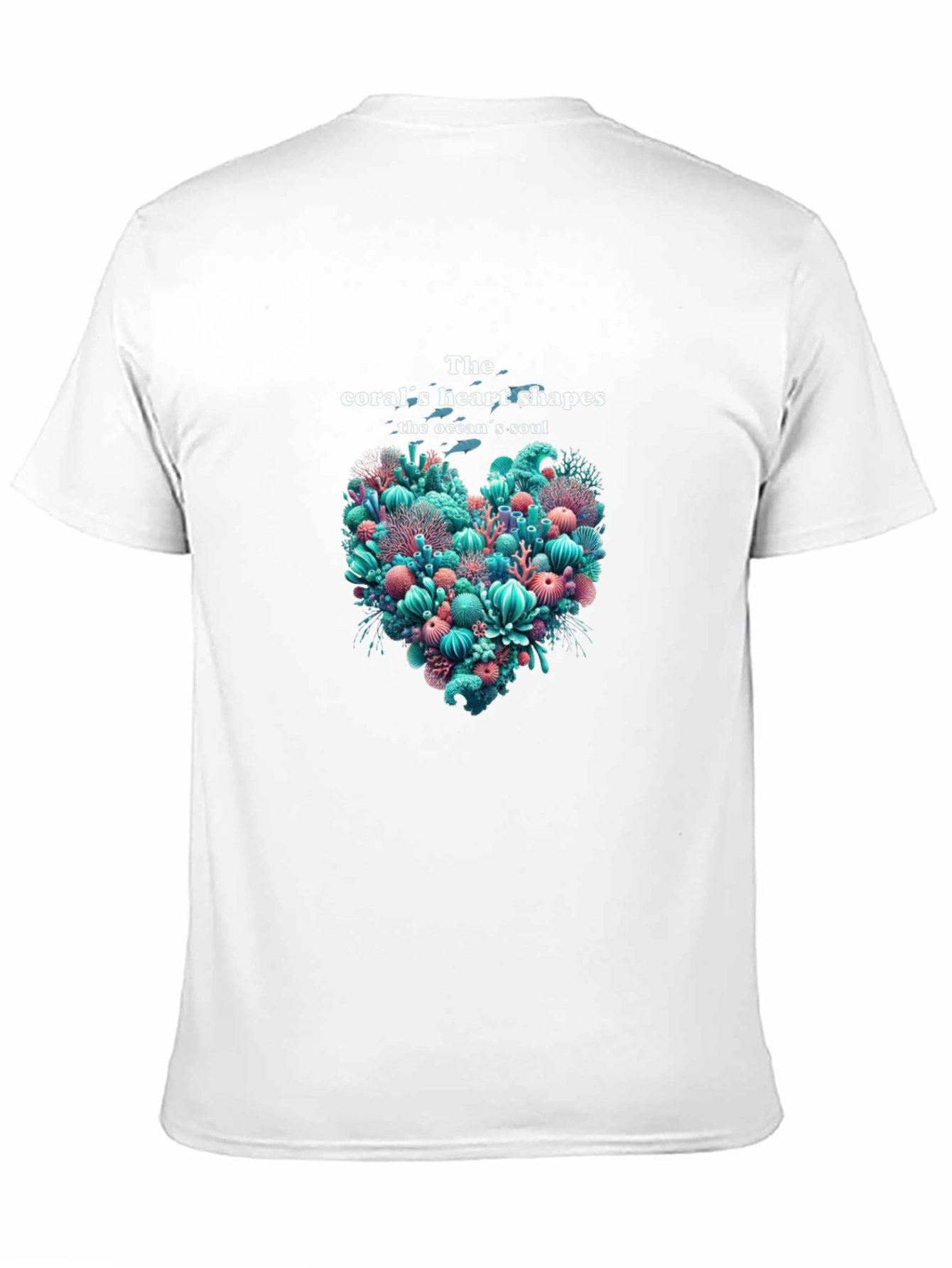 Coral Heart Shapes Graphic Tee