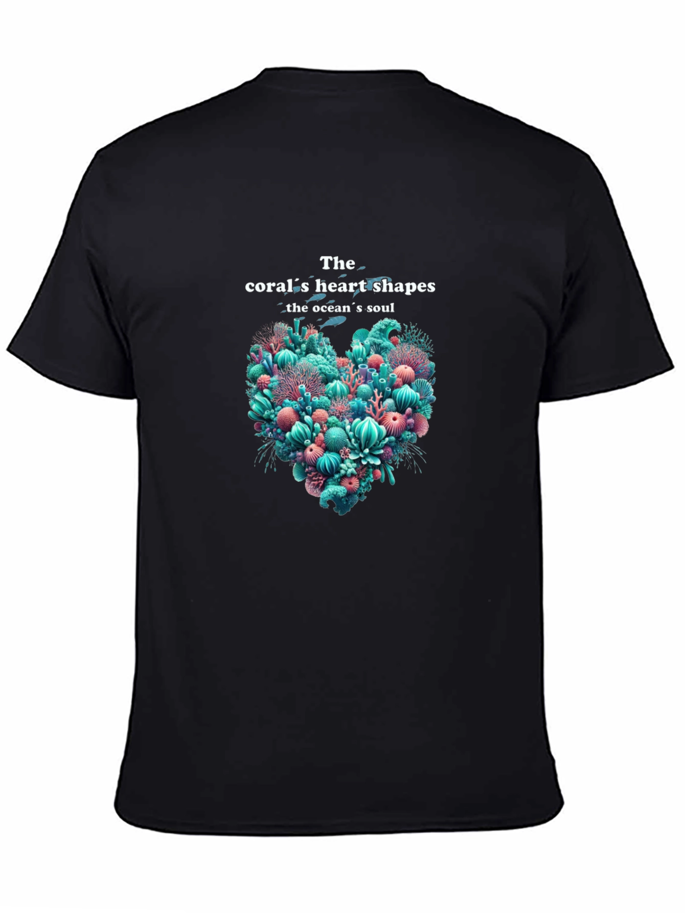 Coral Heart Shapes Graphic Tee