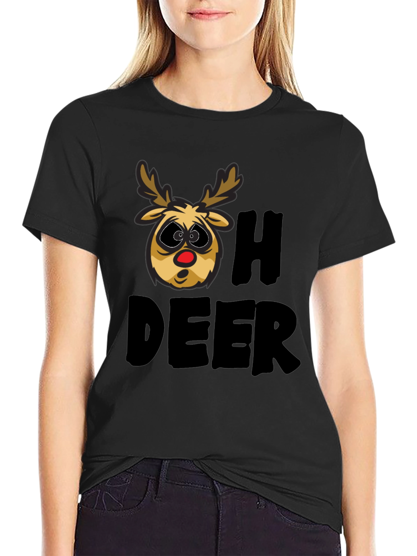 Oh Deer T-Shirt - Funny Christmas Reindeer Tee