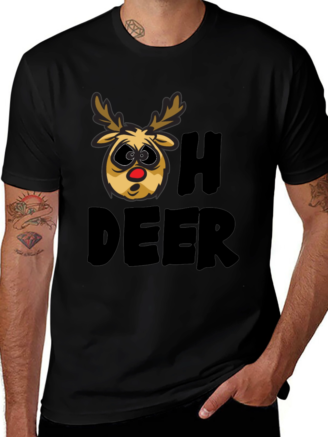 Oh Deer T-Shirt - Funny Christmas Reindeer Tee