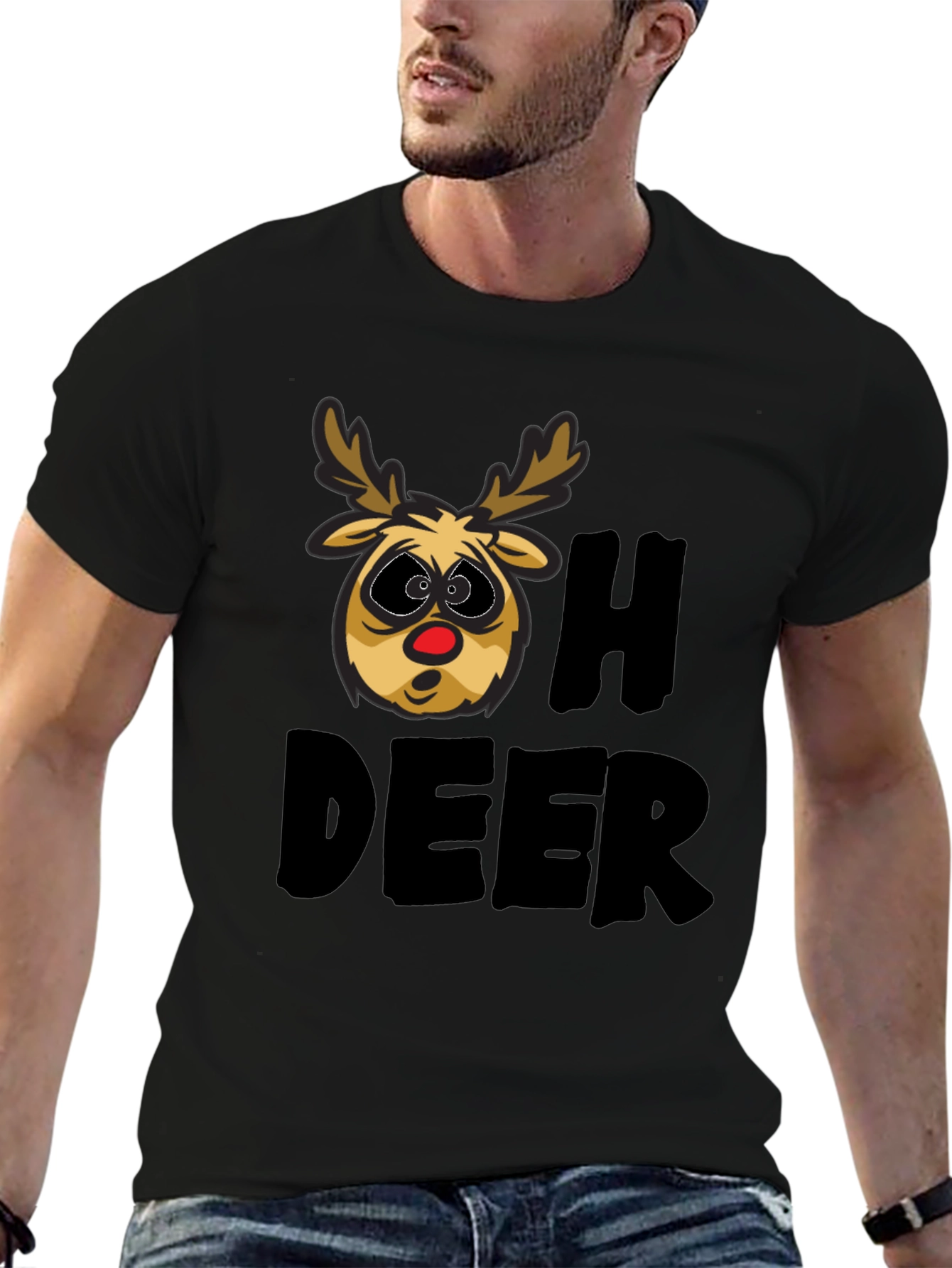 Oh Deer T-Shirt - Funny Christmas Reindeer Tee