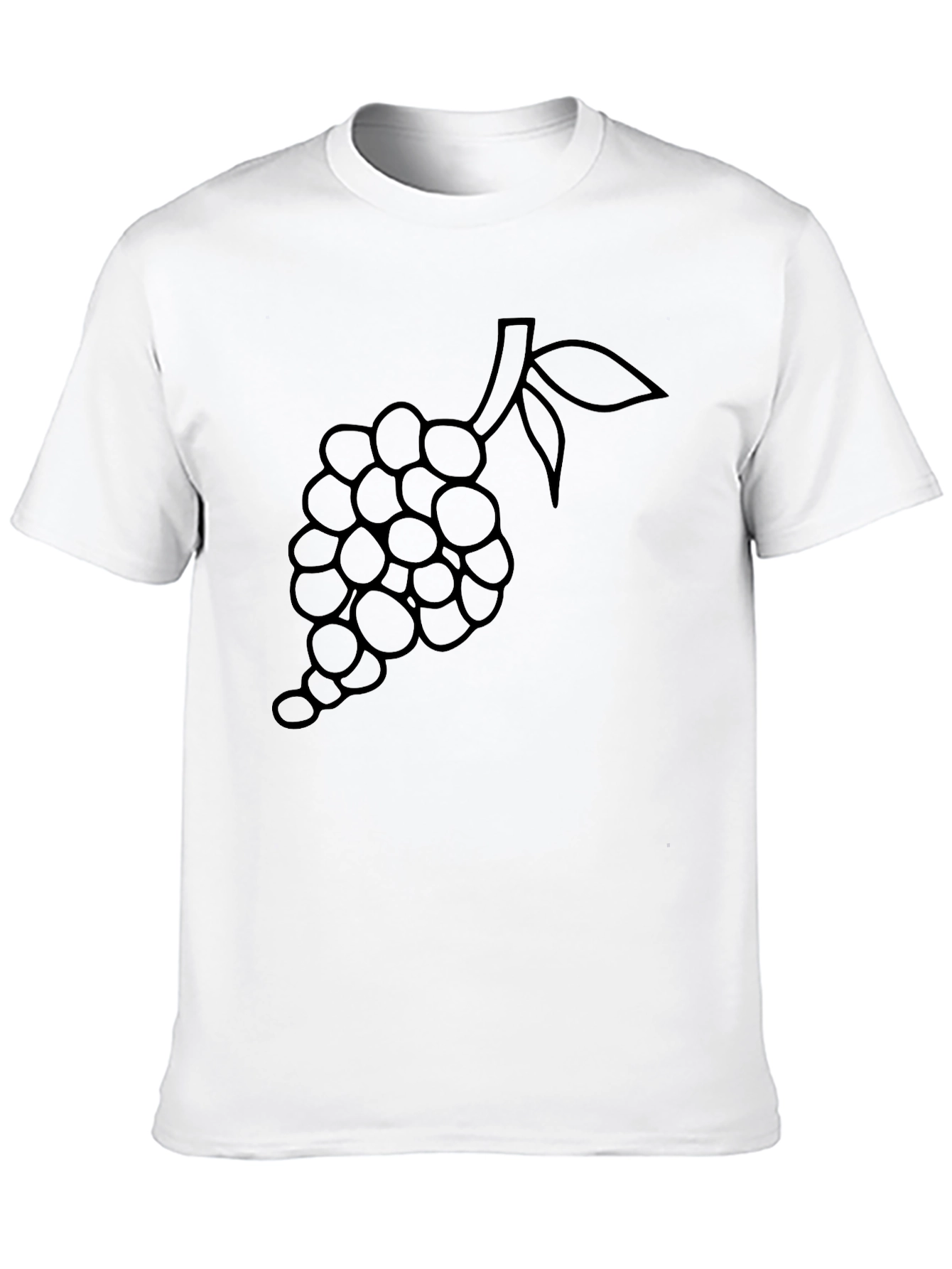 Grapes Graphic Black T-Shirt - Stylish Fruit Design