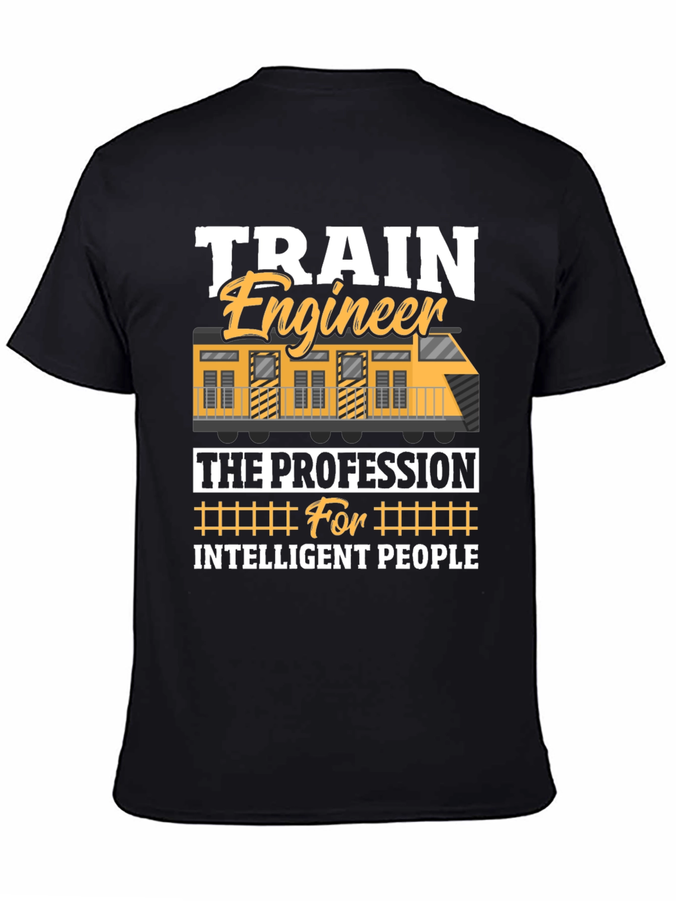 Train Engineer Intelligent People Black T-Shirt