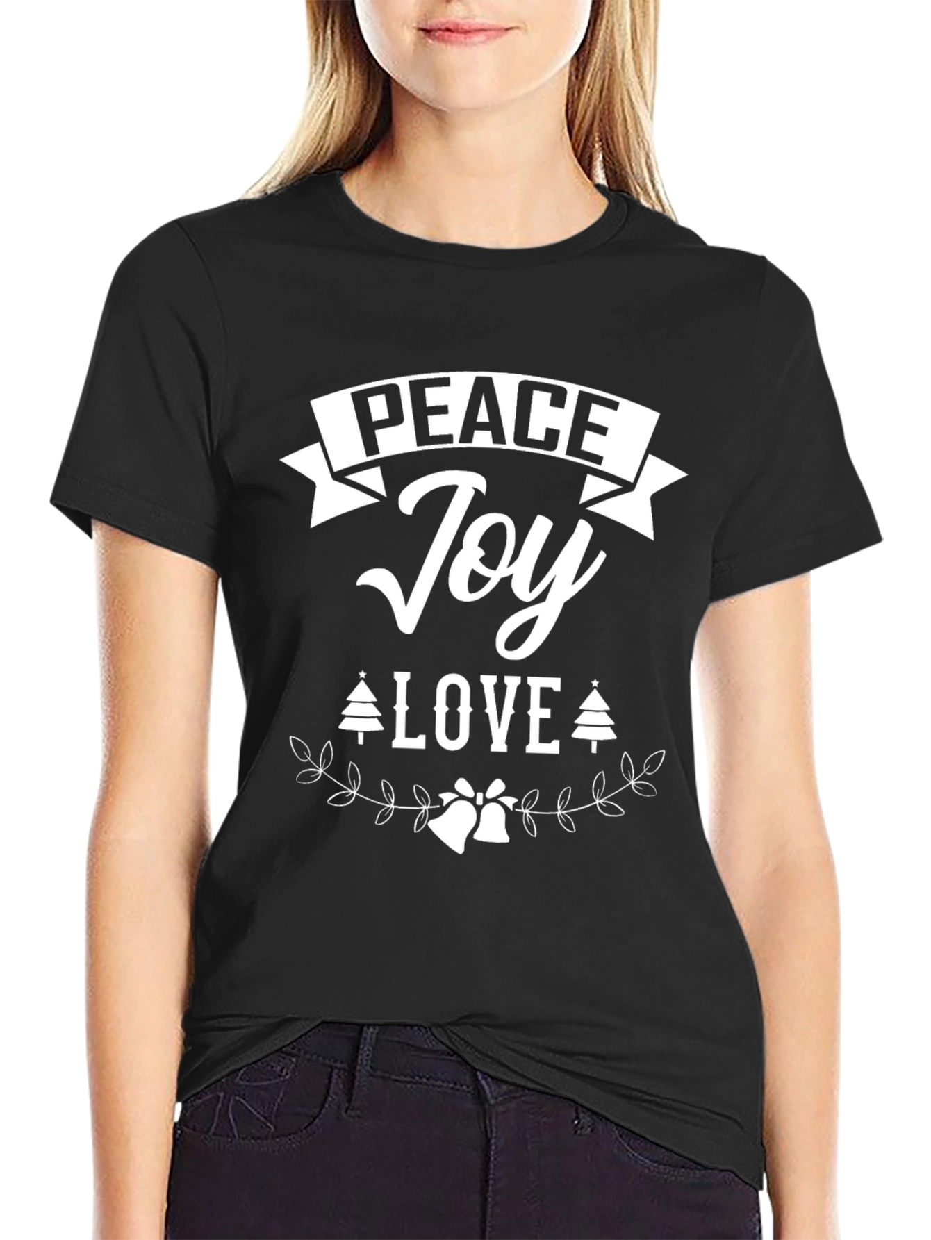 Peace Joy Love Graphic T-Shirt Holiday Season