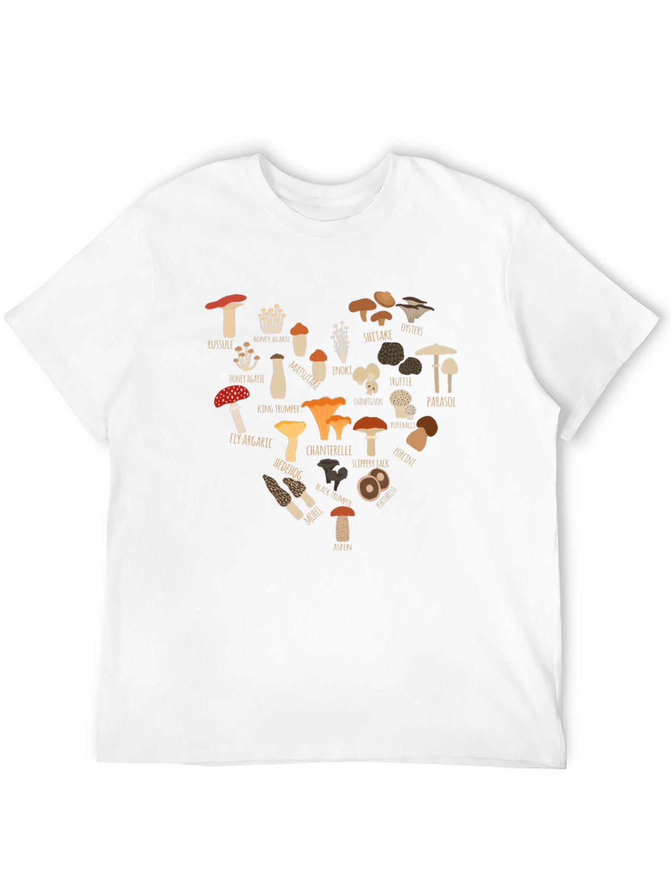 Mushroom Heart Graphic T-Shirt
