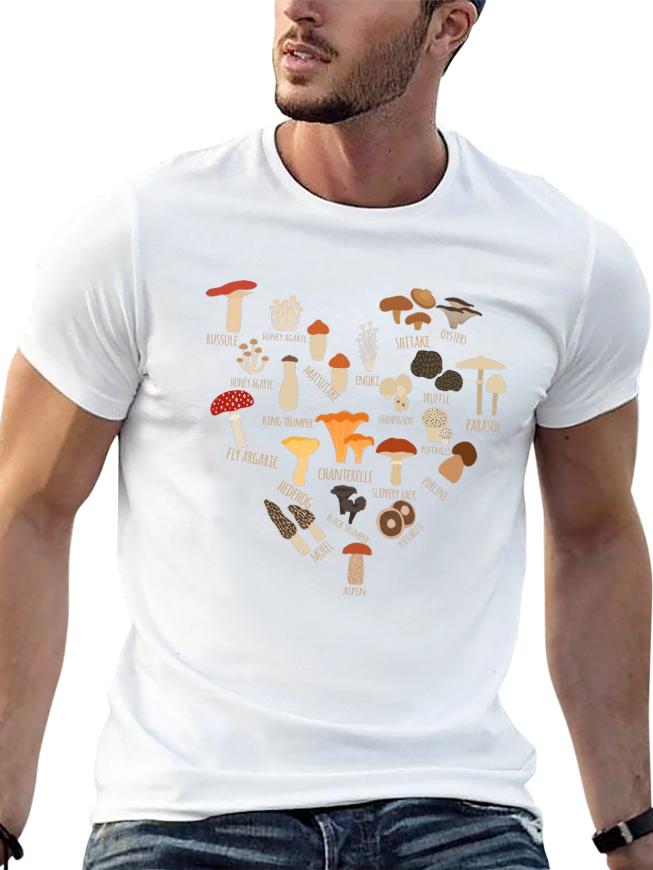 Mushroom Heart Graphic T-Shirt
