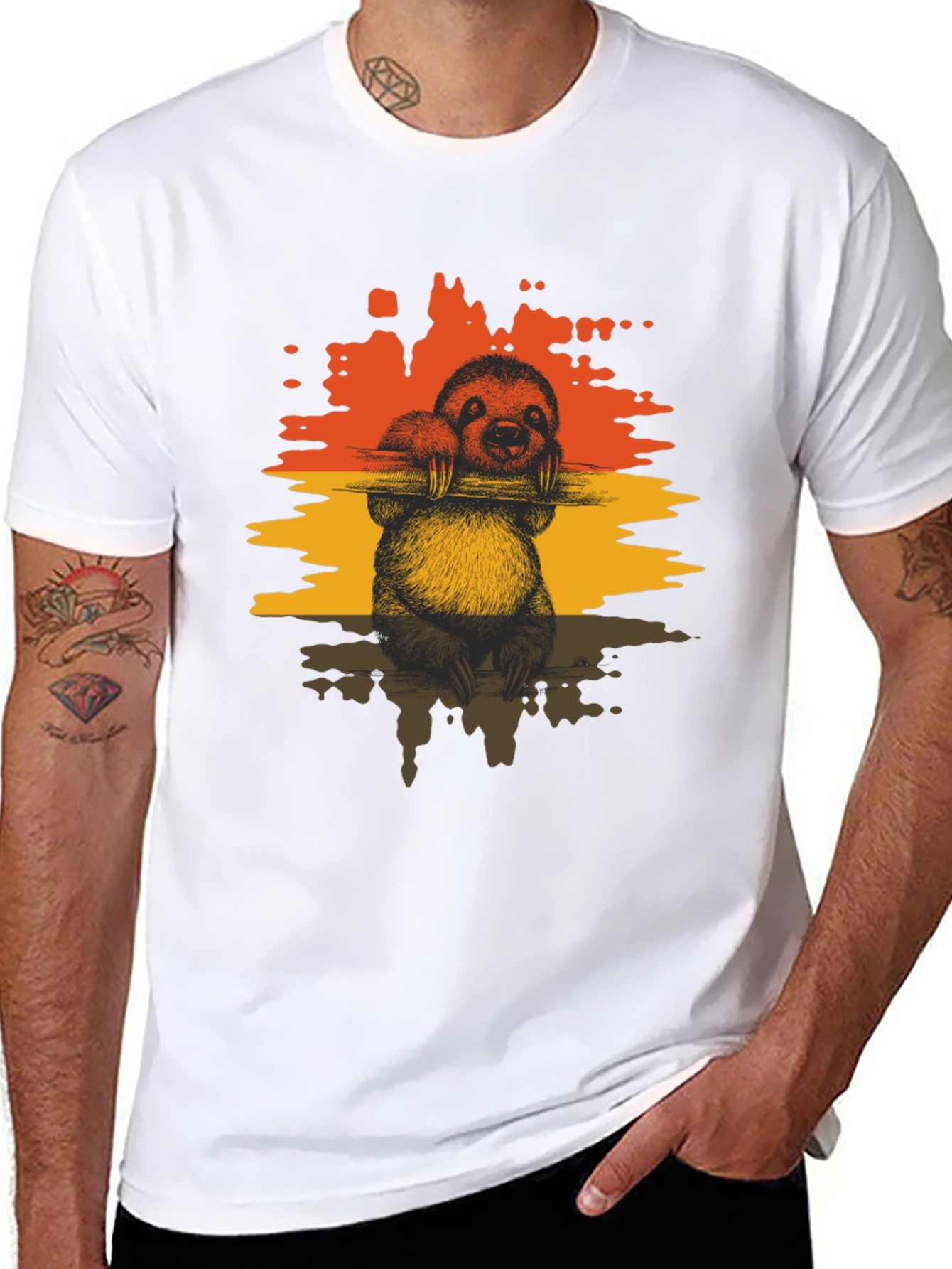 Sloth Graphic Tee - Relaxed Style