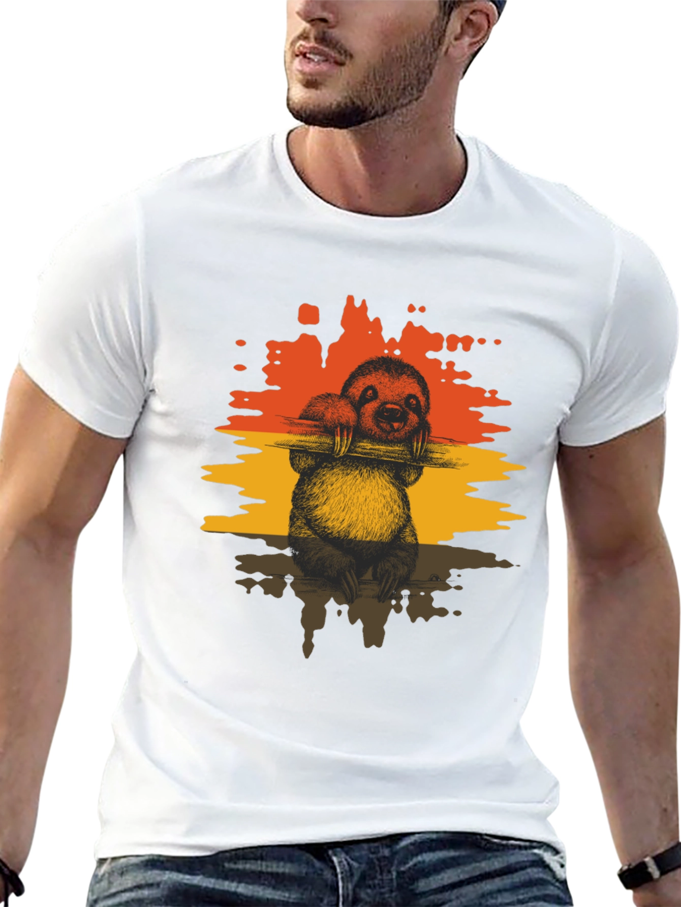 Sloth Graphic Tee - Relaxed Style