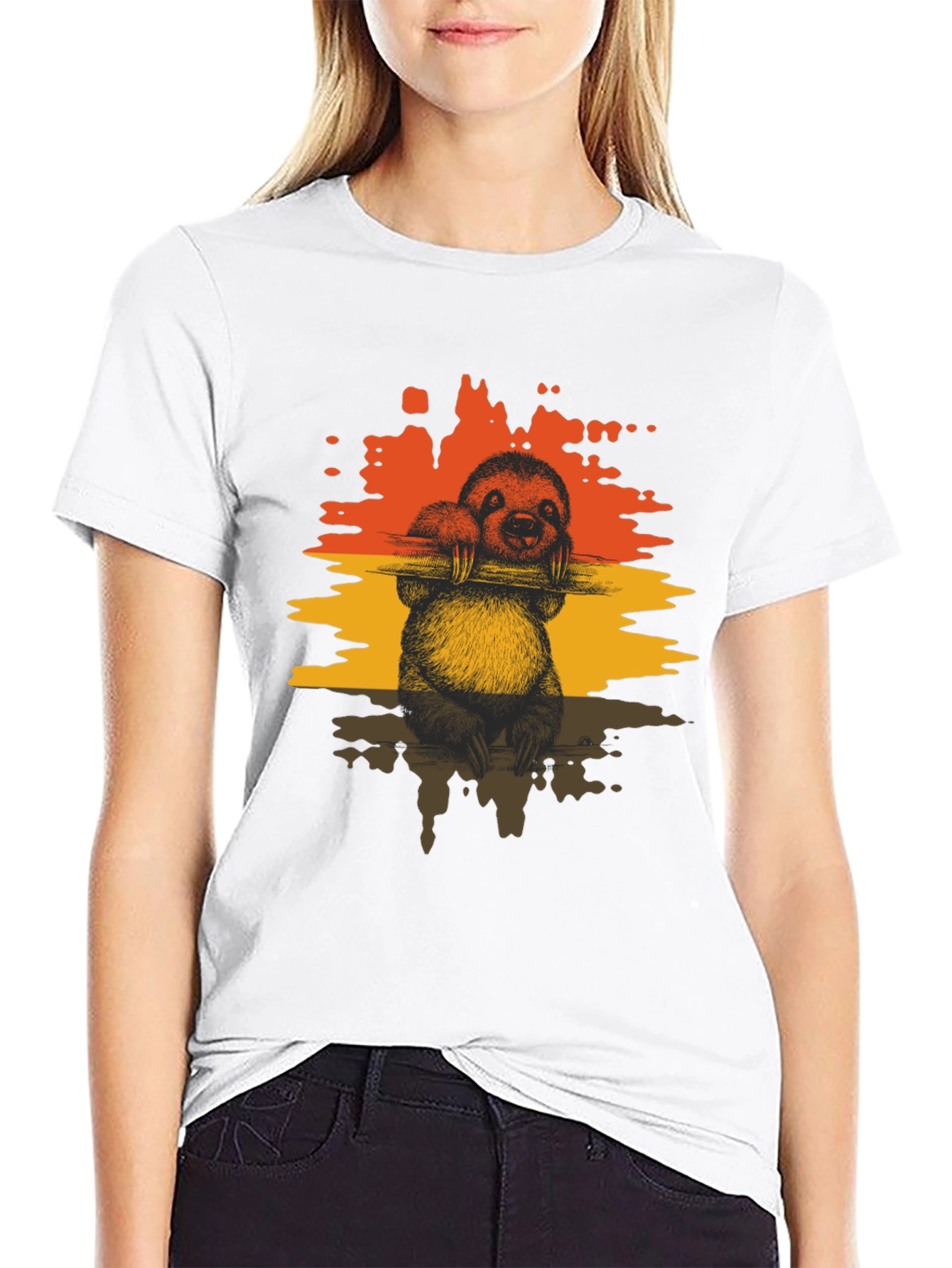 Sloth Graphic Tee - Relaxed Style