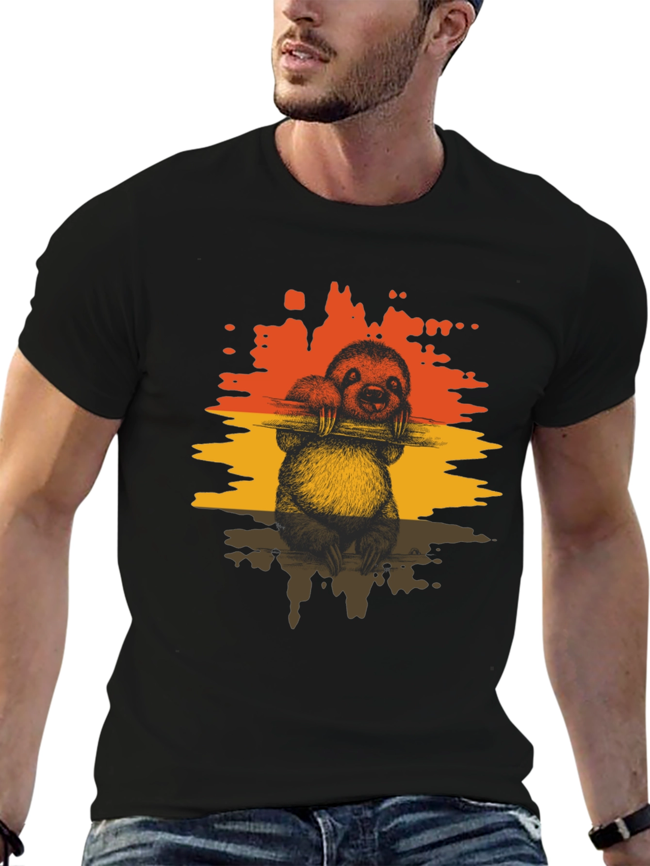 Sloth Graphic Tee - Relaxed Style