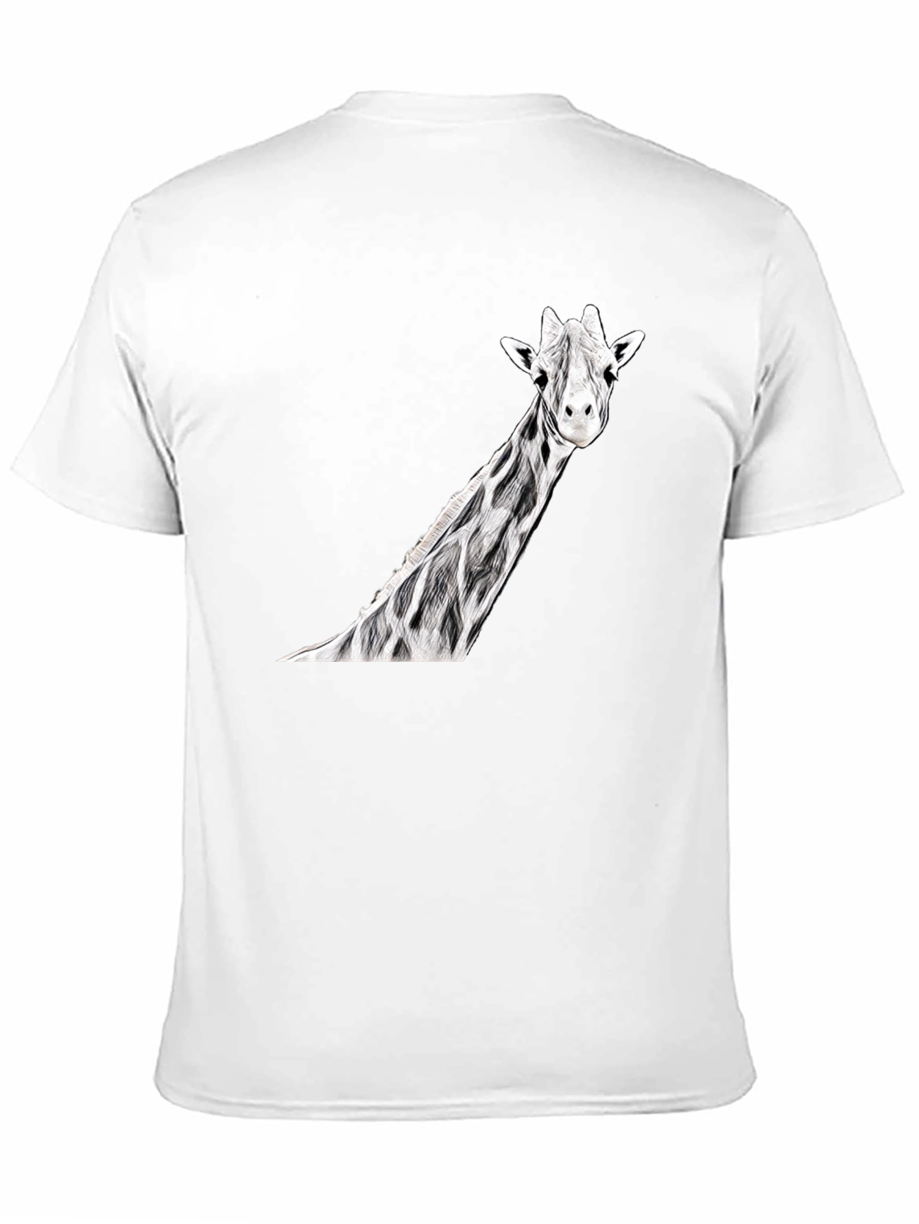 Giraffe Graphic Print Black T-Shirt