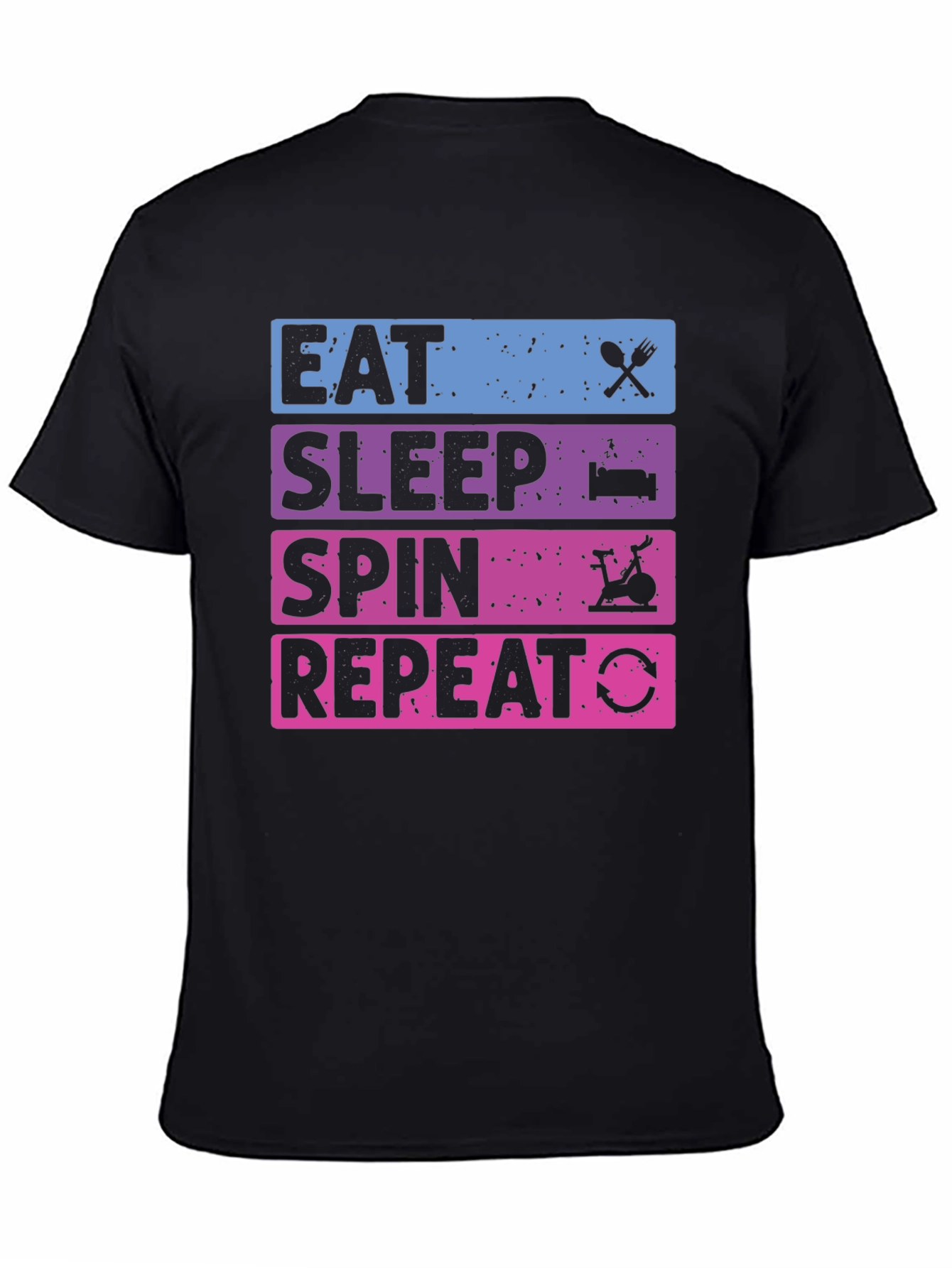 Eat Sleep Spin Repeat T-Shirt - Fitness Apparel