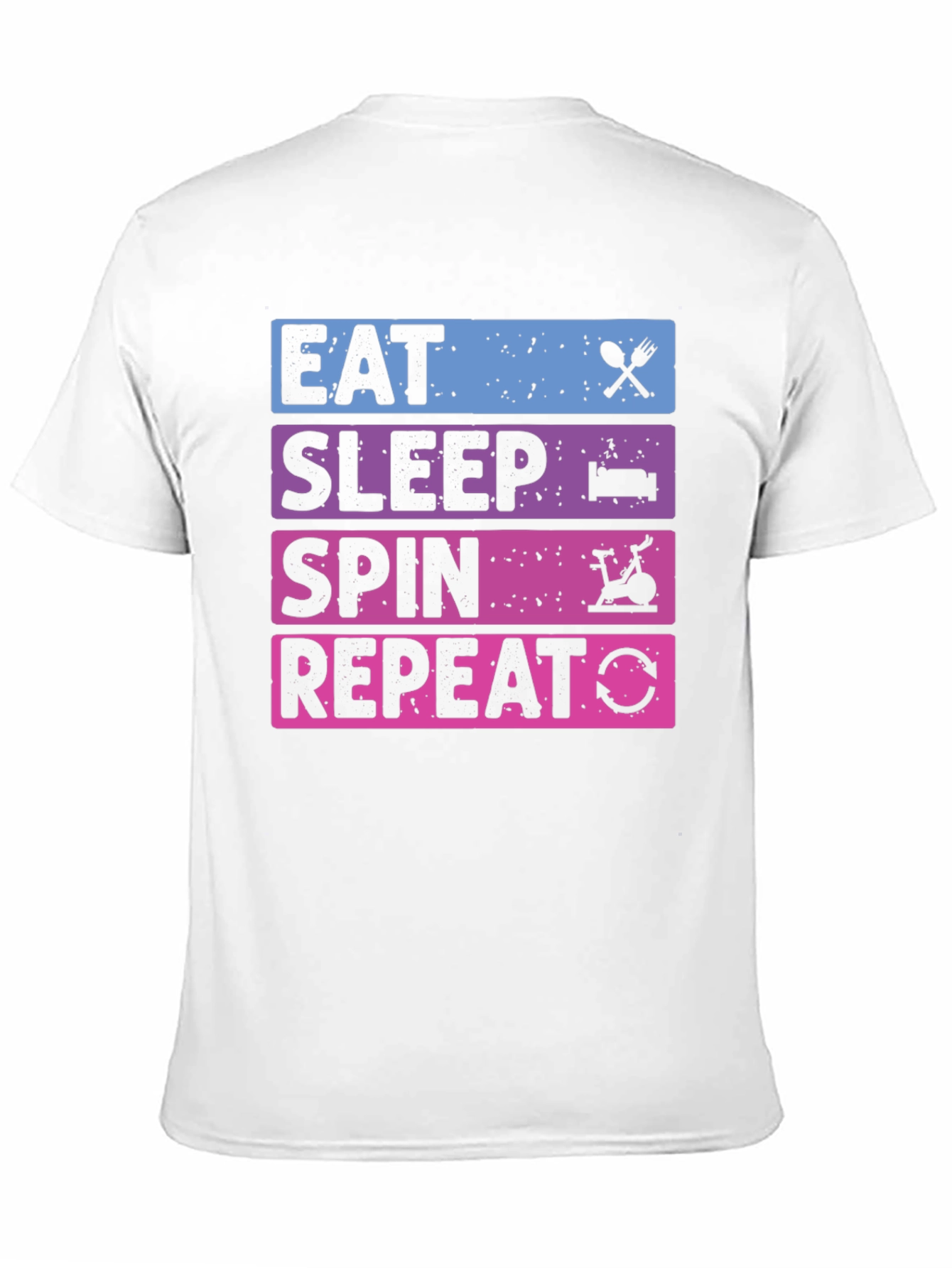 Eat Sleep Spin Repeat T-Shirt - Fitness Apparel