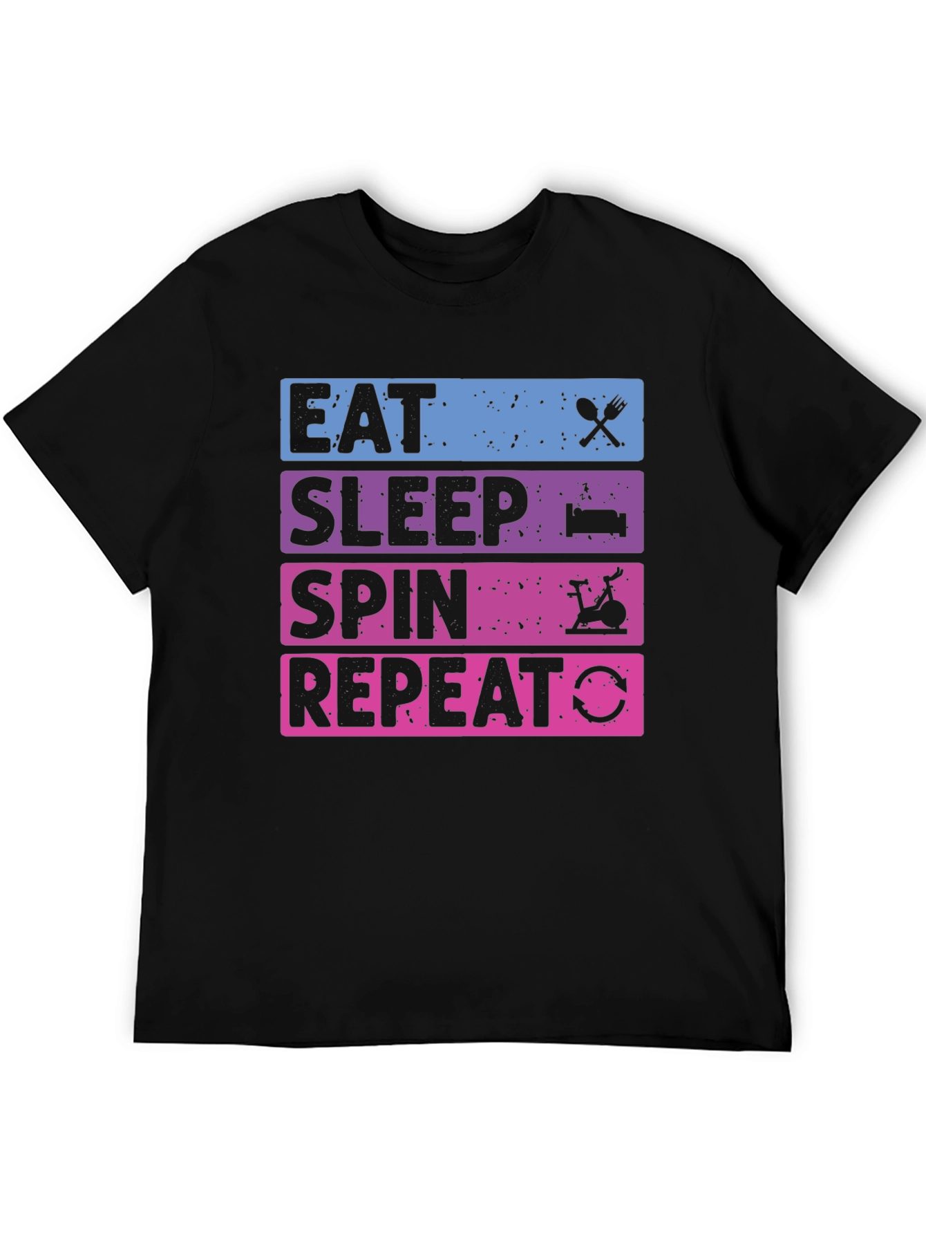 Eat Sleep Spin Repeat T-Shirt - Fitness Apparel