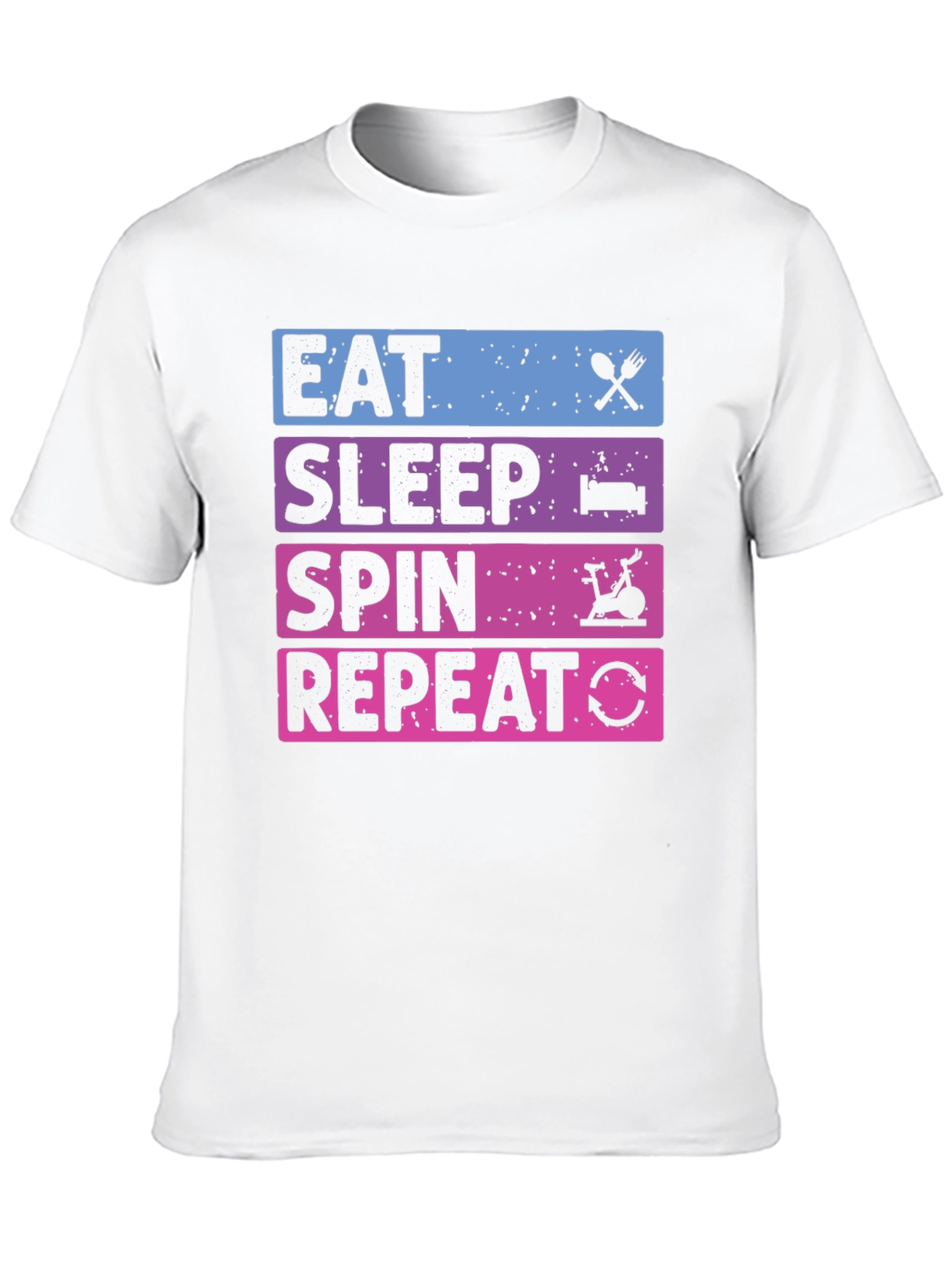 Eat Sleep Spin Repeat T-Shirt - Fitness Apparel