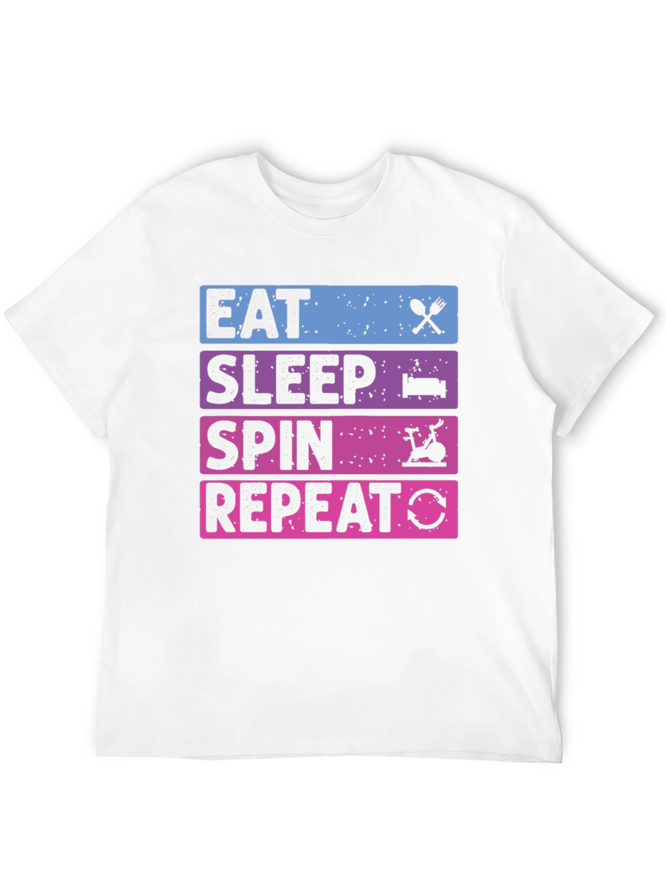 Eat Sleep Spin Repeat T-Shirt - Fitness Apparel