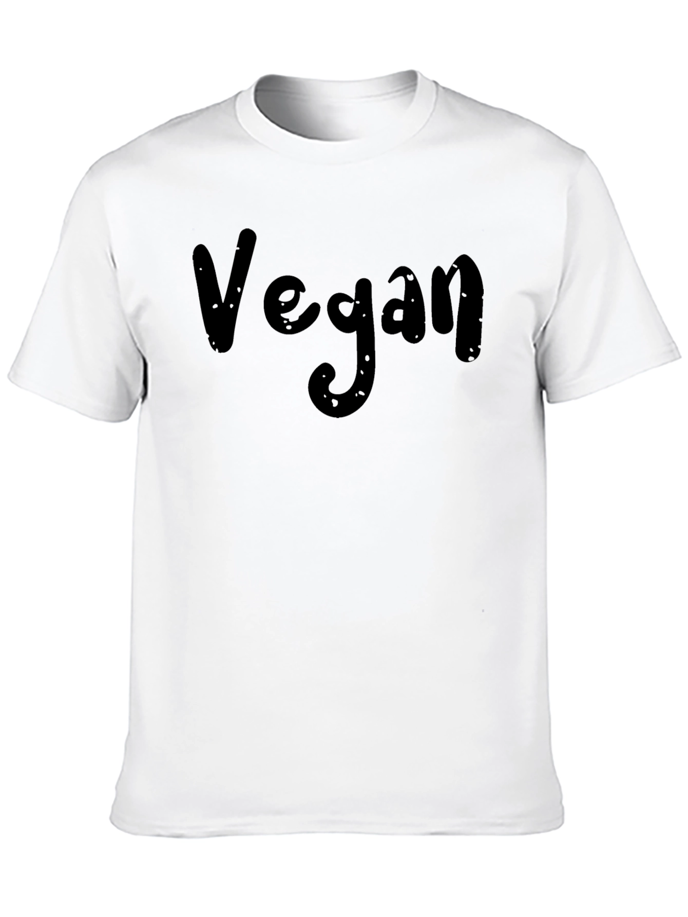 Vegan Black T-Shirt - Comfortable Crew Neck