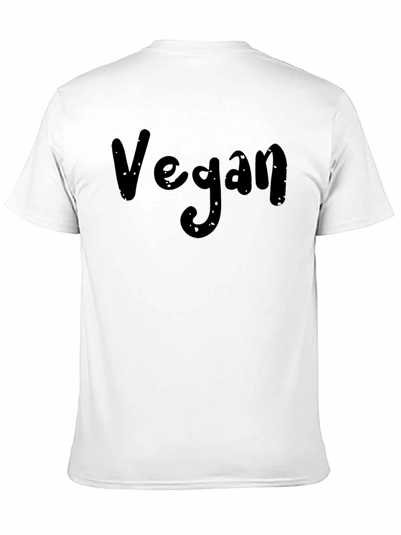 Vegan Black T-Shirt - Comfortable Crew Neck