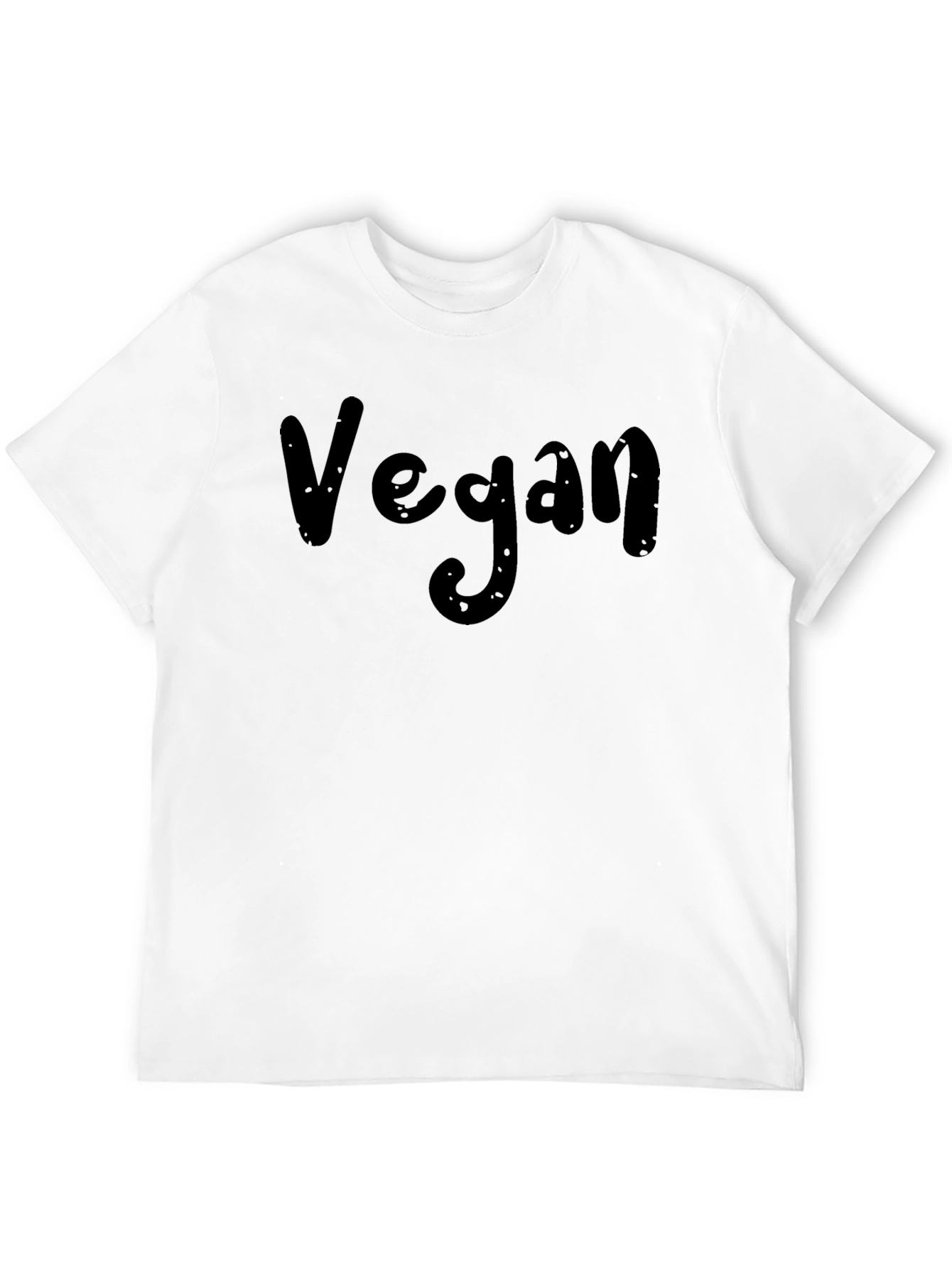 Vegan Black T-Shirt - Comfortable Crew Neck