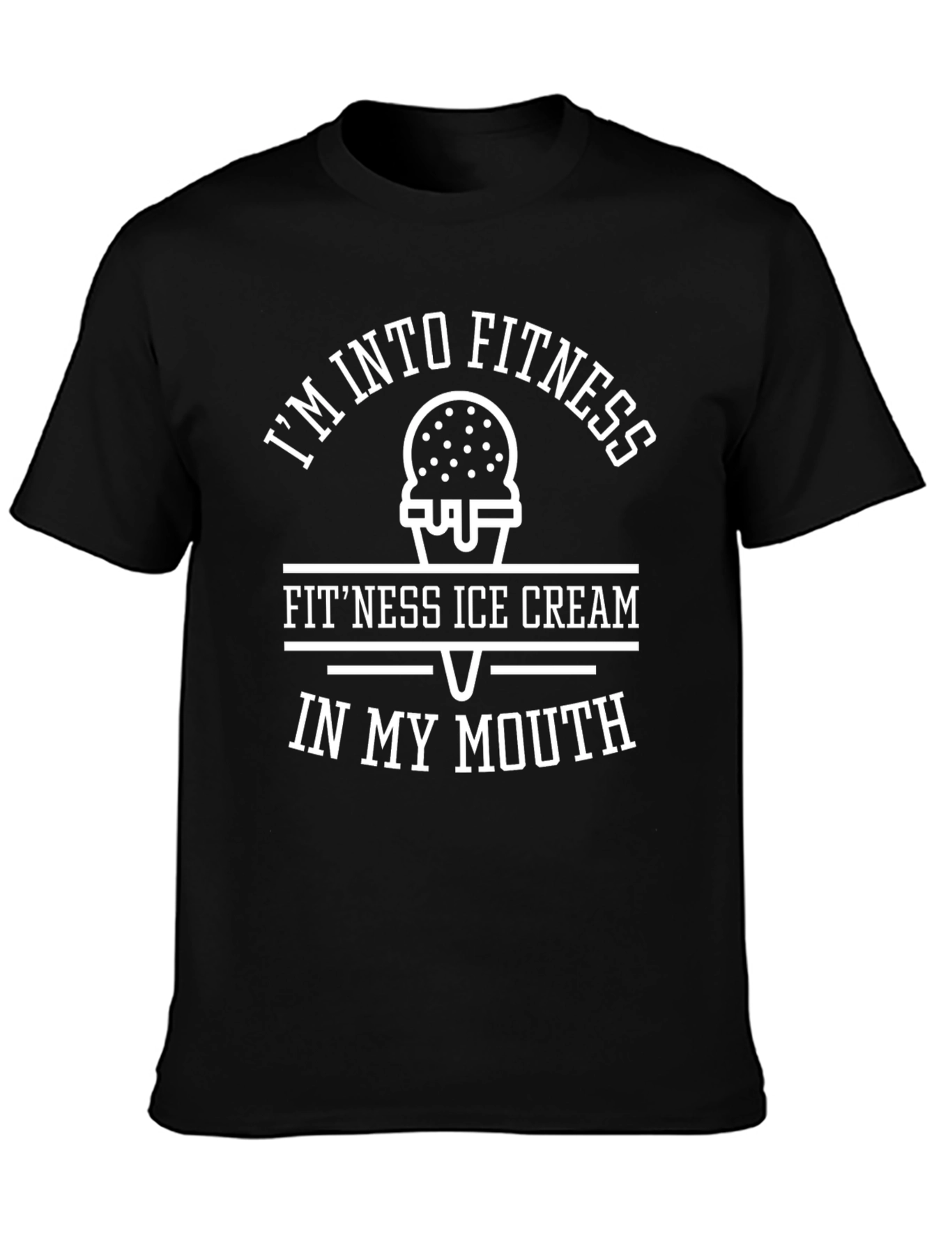 Im Into Fitness T-Shirt Ice Cream Mouth Funny