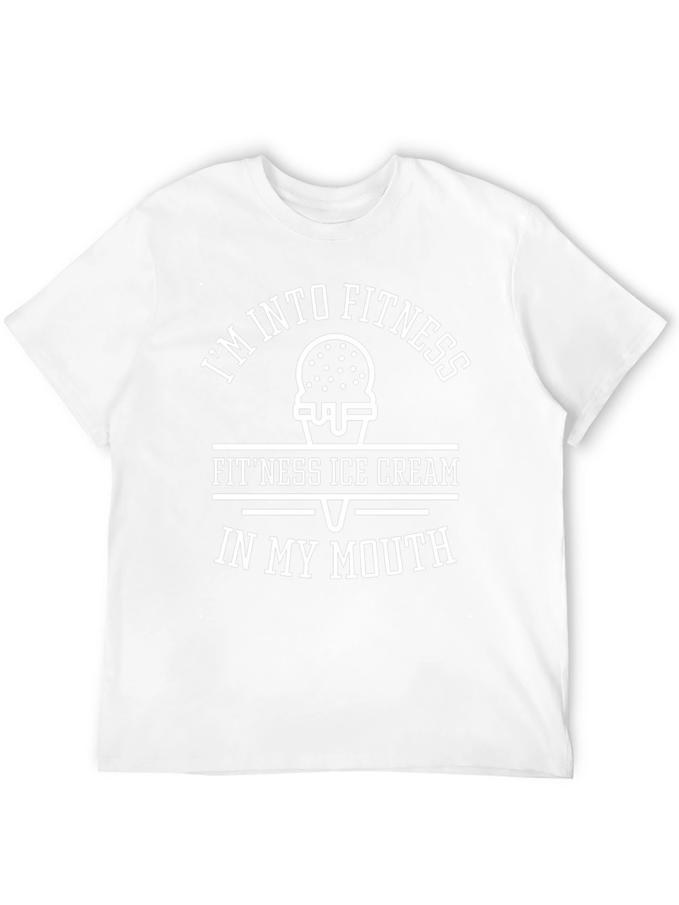 Im Into Fitness T-Shirt Ice Cream Mouth Funny