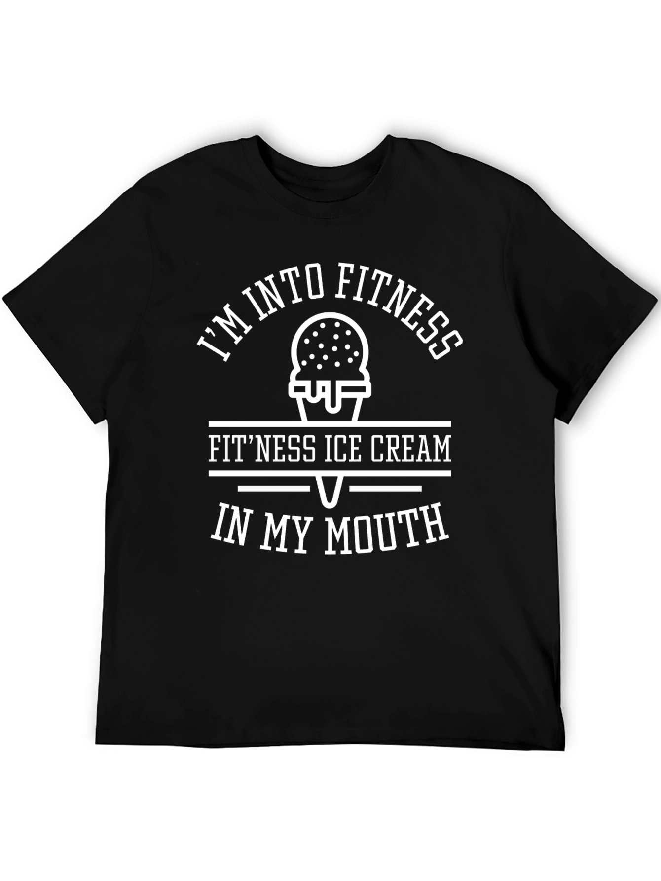 Im Into Fitness T-Shirt Ice Cream Mouth Funny