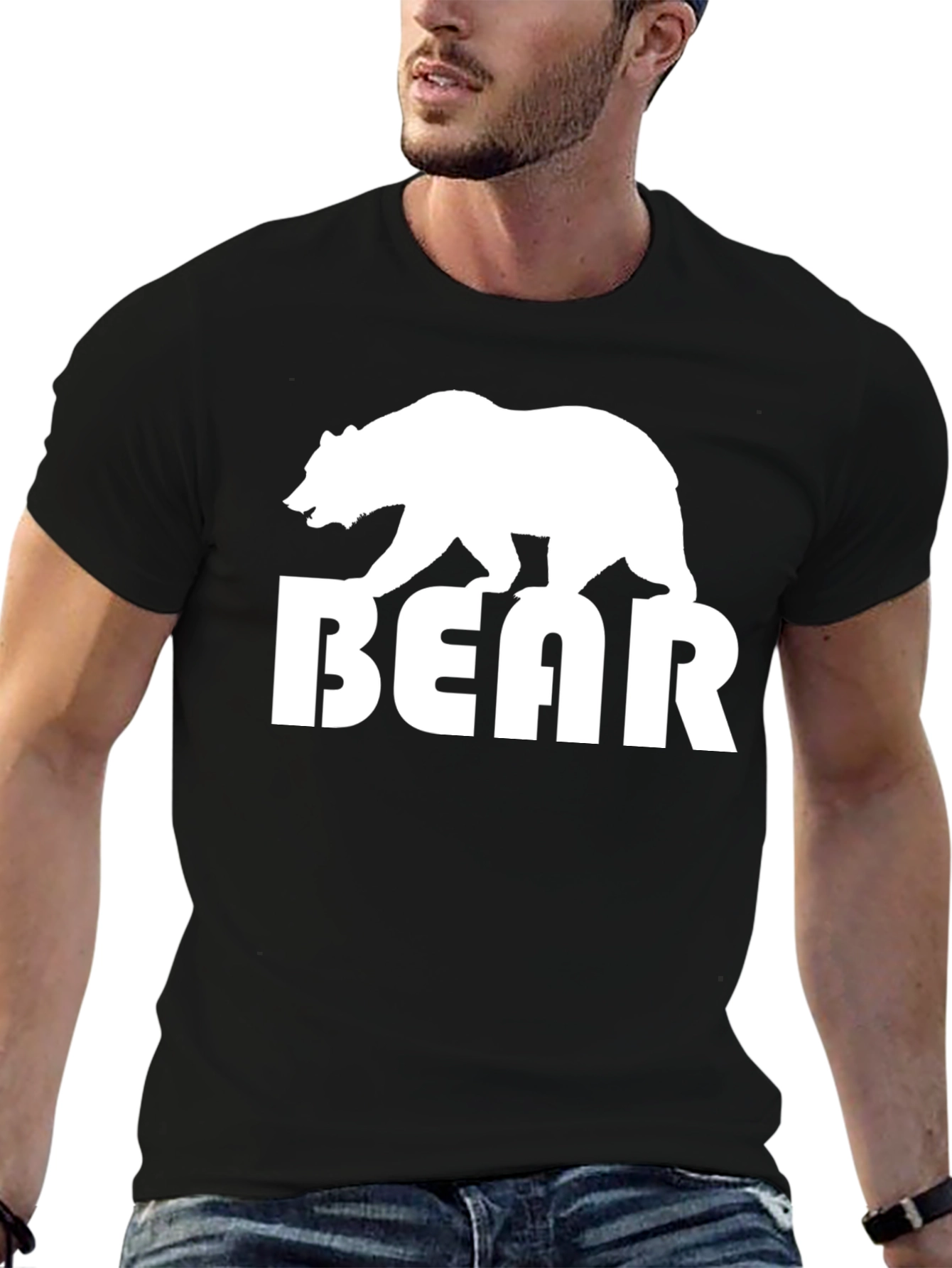 Bear Graphic T-Shirt - Black