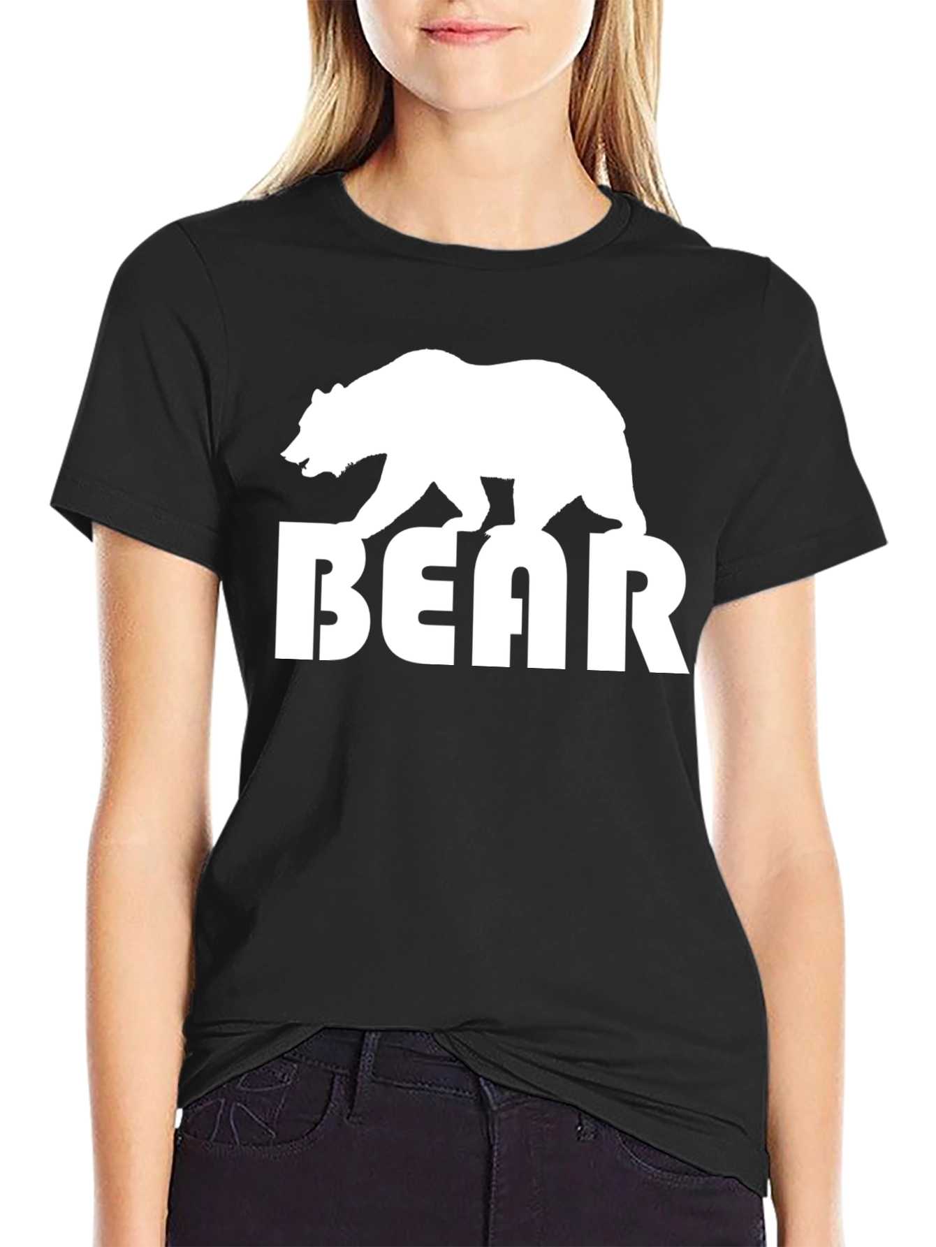 Bear Graphic T-Shirt - Black
