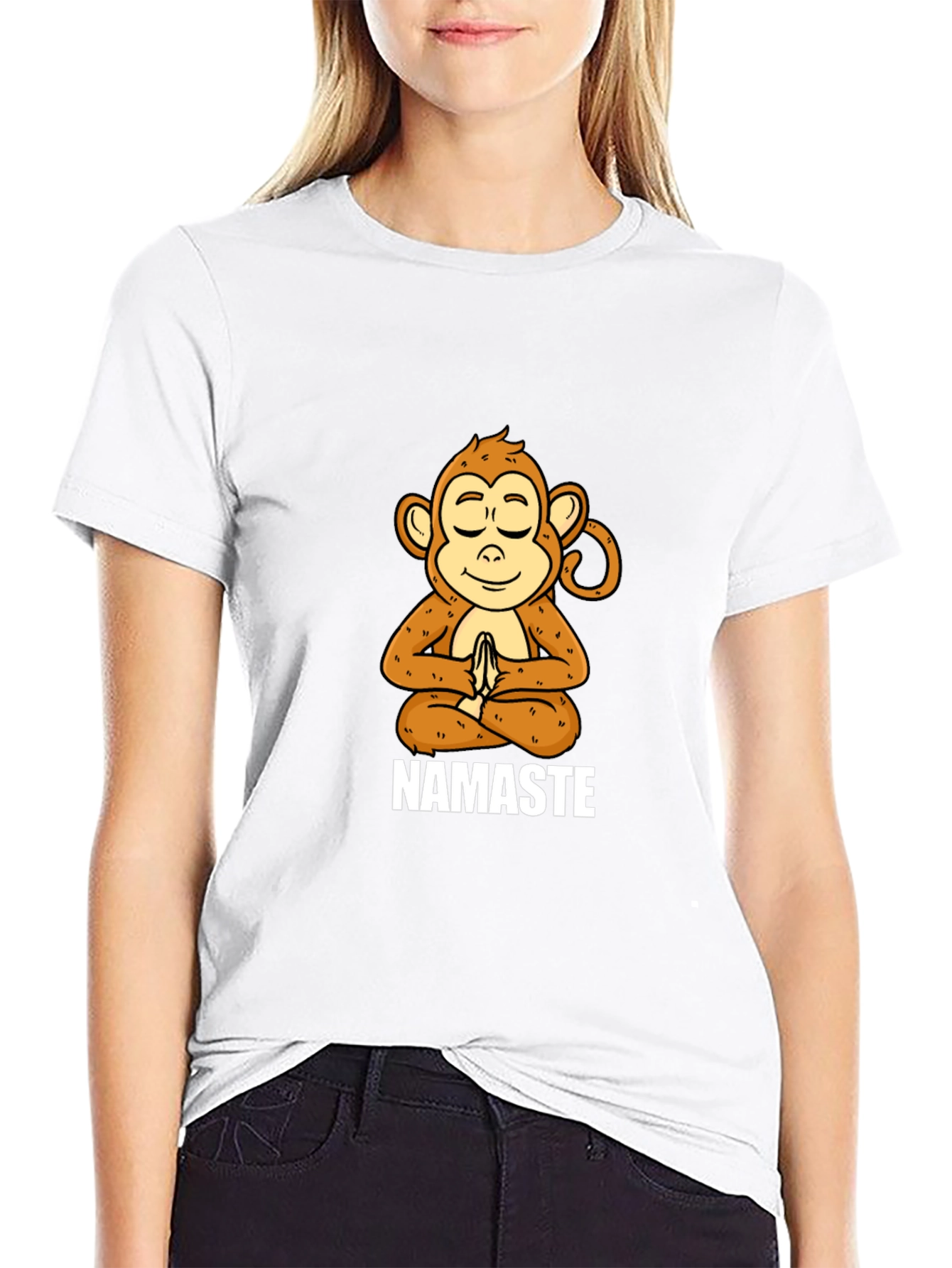 Namaste Monkey Graphic Tee - Relaxed Fit