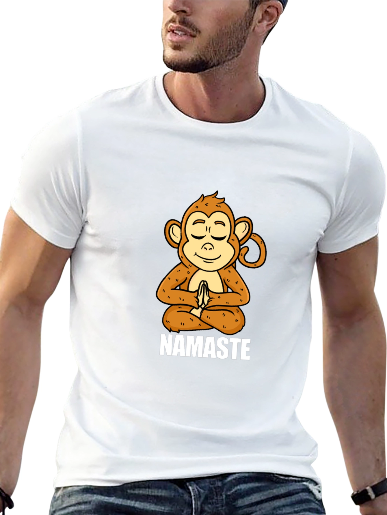 Namaste Monkey Graphic Tee - Relaxed Fit