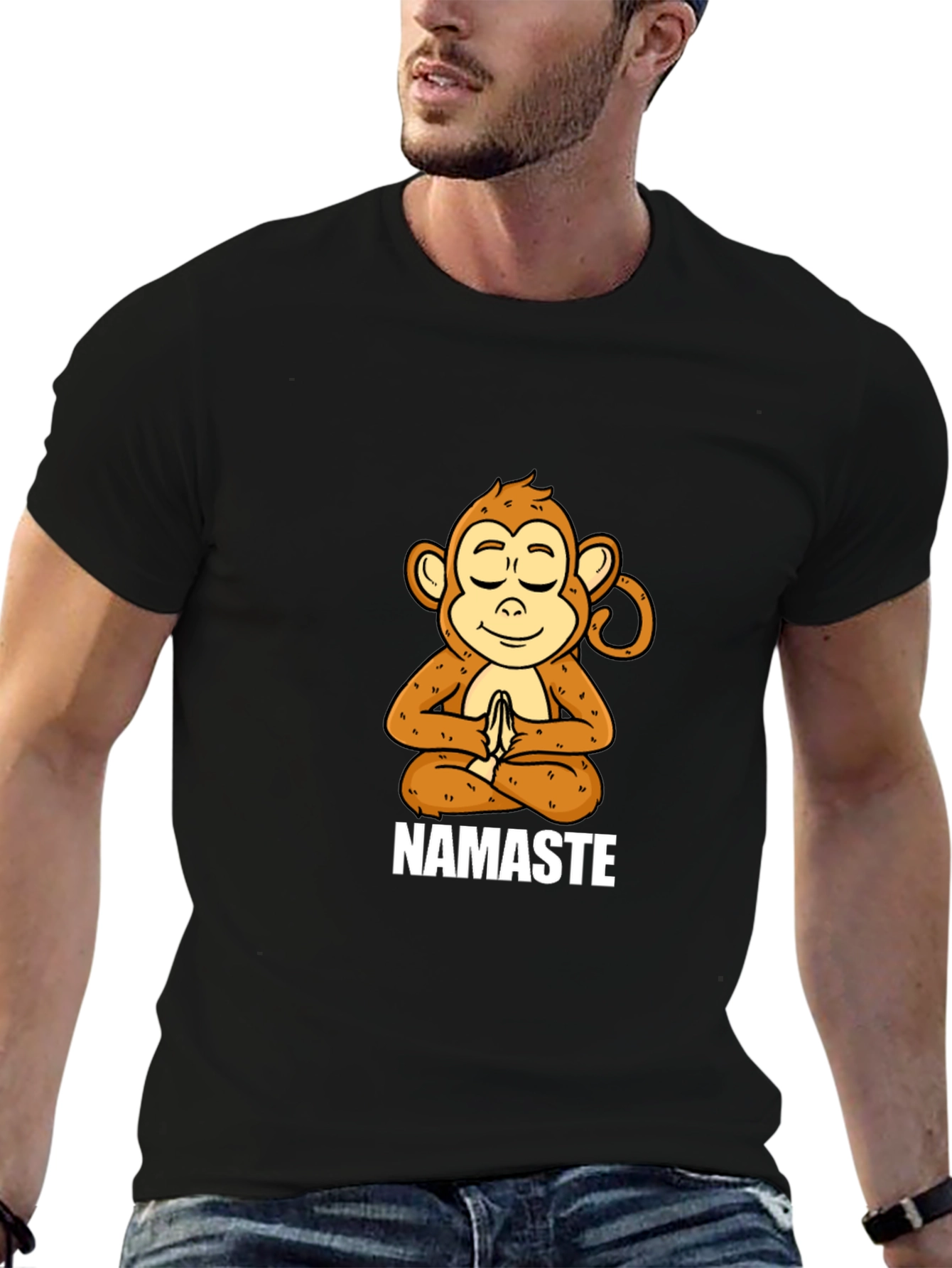 Namaste Monkey Graphic Tee - Relaxed Fit